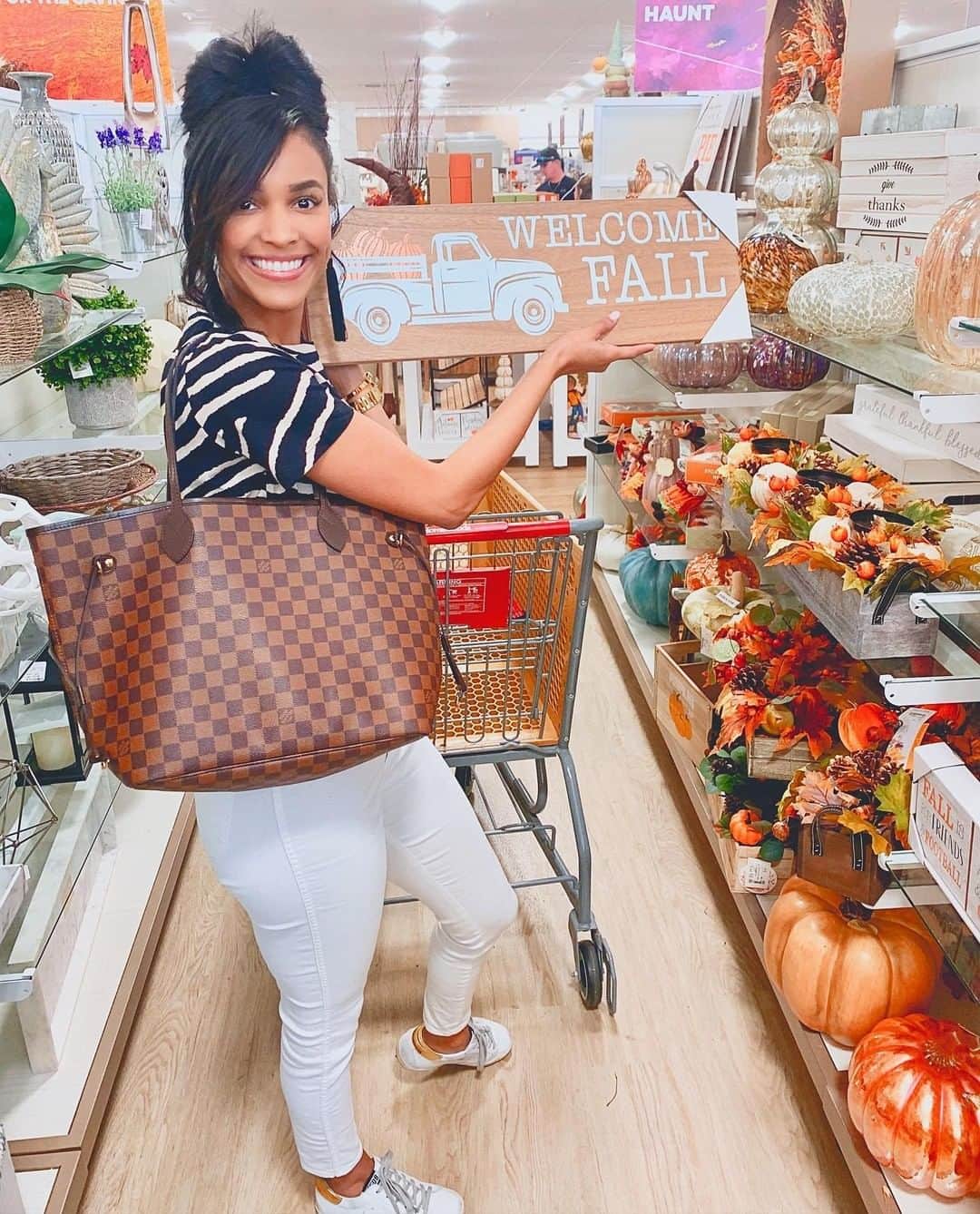 のインスタグラム：「Happy #FirstDayofFall! 🍂🍁 Head to HomeGoods today to (pumpkin) spice up your home this season 🎃 #GoFinding (📸: @adiahmarshall)」