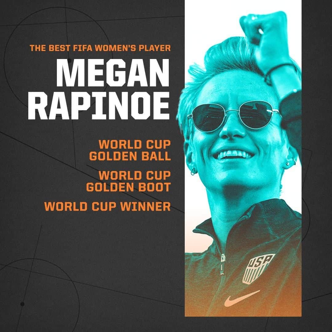espnさんのインスタグラム写真 - (espnInstagram)「The Best FIFA Women's Player ... @mrapinoe!  She becomes the 4th American to win the award 🇺🇸」9月24日 5時05分 - espn
