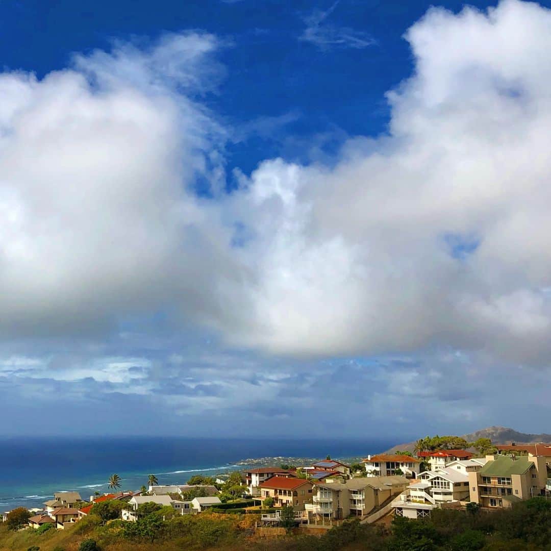 マキ・コニクソンさんのインスタグラム写真 - (マキ・コニクソンInstagram)「ハワイからおはよーのヨーちゃん！今朝もちょっと雲が多い ホノルルです！でも昨日みたいに綺麗なサンセットになるかもだからわくわく！😊今日のテーマは思ったらすぐ行動にすべし！やりたい事とか食べたいものとか行きたいとことか思ったらすぐに食べたり行ったり有言実行しちゃいましょう！じゃないといつまでたっても自分の希望だけで終わっちゃうからね！希望はあくまで希望I want とかI wishだからまずは行動 I will に！☝🏼今日もお互いやる気スイッチ入れて張り切っていこうねー！💪🏼 #ハワイのおすそ分け🤙🏼 #行動力ある人になろう👍🏼」9月24日 5時12分 - makikonikson