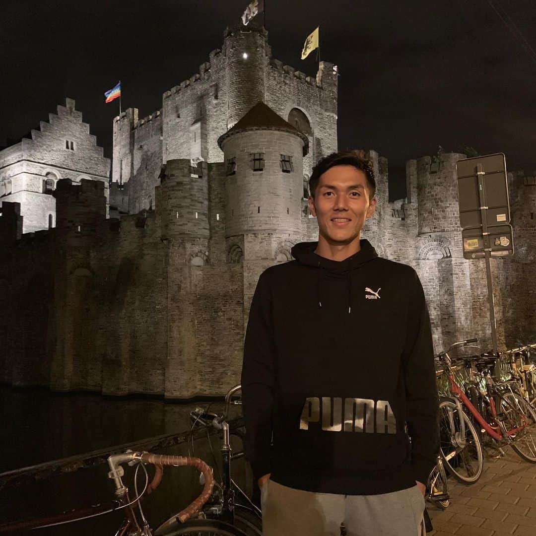 久保裕也のインスタグラム：「ゲントの夜は相変わらず綺麗 村上さんと充実した時間 ゲントの街好きやな〜」