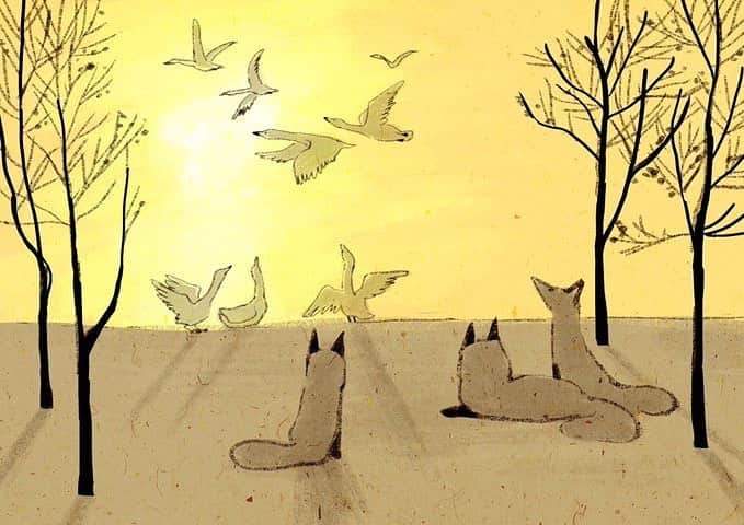 のインスタグラム：「またねまたね #秋#autumn #illustration #momoro #ももろ#イラスト」