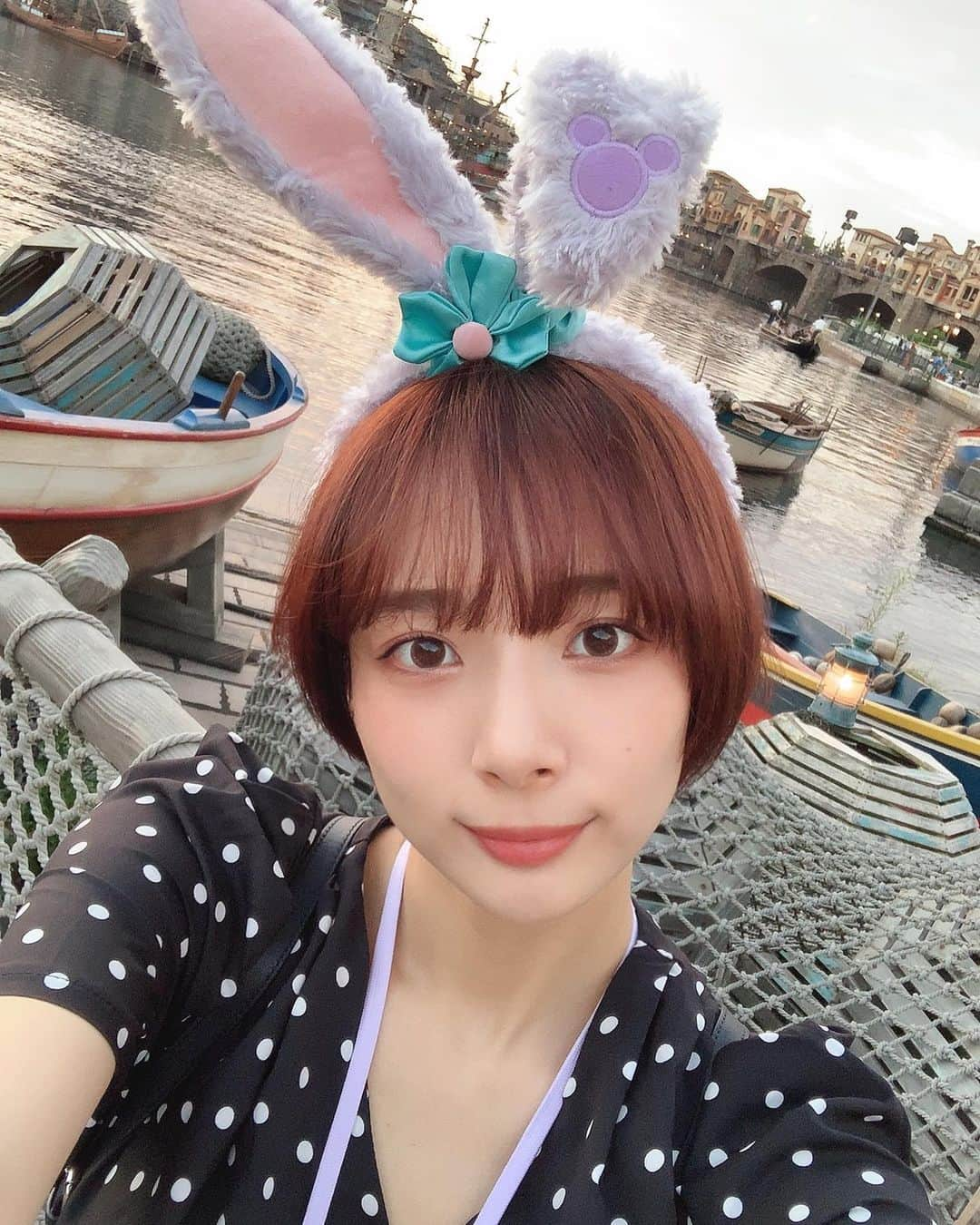 岡田紗佳さんのインスタグラム写真 - (岡田紗佳Instagram)「ちょっと前に行ったディズニー🐰  #ステラルー #ディズニー #ディズニーシー #ディズニーコーデ #なんかドット着ちゃう」9月24日 21時56分 - sayaka_okada