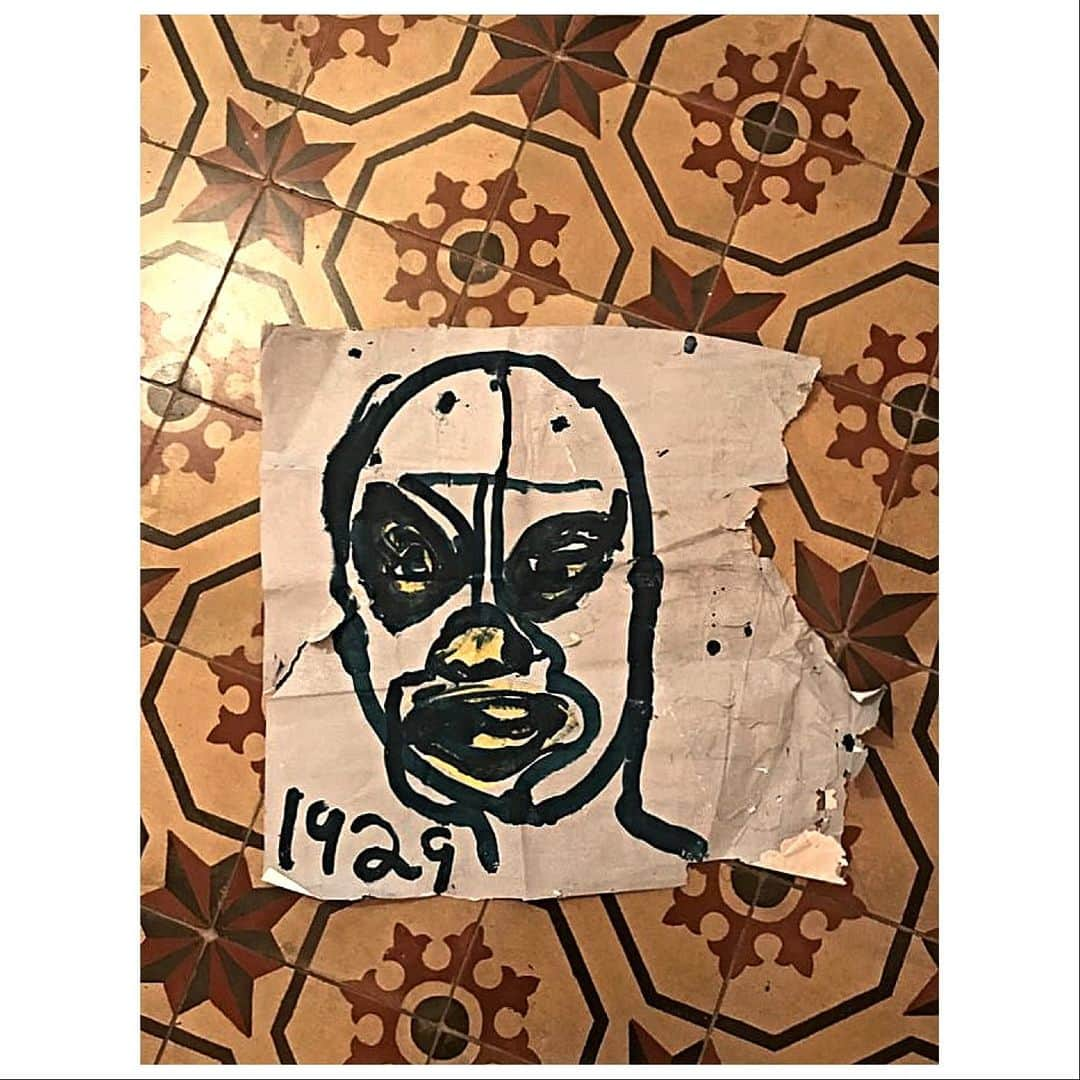 マット・ディロンさんのインスタグラム写真 - (マット・ディロンInstagram)「Masked saint of Mexican wrestling. Flash on paper by M. Dillon  Homage to @andyhope1930  For art opening -“original copy” Malmo Sweden 🇸🇪 #malmo」9月24日 22時43分 - mattdillon