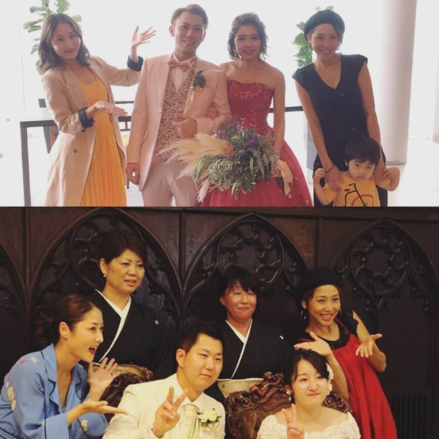 藍さんのインスタグラム写真 - (藍Instagram)「22.23日は結婚式LIVEしてきました😆 今回は新郎から、 新婦にサプライズ 母親にサプライズ と新郎の想いに胸がいっぱいになった2日間でした😭✨ 事前に家庭の背景などお話を聞いていたので、そんな中歌ったアンマー〜母唄〜はこっちが泣きそうになって堪えるのに必死でした💦笑 * * * よっぴーさん♡すみれちゃん ずっと笑顔で明るいお二人で😊 絶対ハッピーな家庭になること間違いなしですね✨！ よっぴーさんのすみれちゃんやすみれちゃんのお母様に対する気遣いや優しさに本当心温まりました😭❤️ * * 直也♡美咲ちゃん RSPのライブによく親子で遊びに来てくれていたので、新郎の直也とお母様を私たちは知っていました😊 アンマーをお母さんに歌って欲しいと言われた日から、直也と美咲ちゃんが本当にお母さんを大切にしているのがめっちゃ伝わってきてました😭✨ * * 2組のご夫婦や会場の素敵な空間に触れられてこちらもとても幸せな気持ちになりました😊 改めましておめでとうございます😆✨ おしあわせにです✨ * * * チビたち連れての連日ライブ、早紀ちゃんと私のアンマーのサポートのおかげで問題なく過ごせました😆 ありがとう早紀ちゃんお母さん😂✨ 虎も歌瑠多もありがとうな😊 虎に関しては自分は盛り上げ役をすると張り切ってついてきてくれました。 リハも参加してたね。笑  2日目はもう一人で(プランナーさんの膝の上)会場の隅で鑑賞しながら手を叩いて一緒に歌ってる姿見て母は嬉しかったよー✨ 歌瑠多はだだこねも人見知りもせず、ずっとお利口さんやったね😊  早紀ちゃんは2日間計4本ライブをして本当お疲れ様でした👏 * * RSPで今でもこうやって誰かに歌えること、有り難いです。嬉しい😊✨ 声かけてくれてありがとうございました😃 * * * #結婚式 #happywedding #結婚式ライブ #アンマー〜母唄〜 #RSP #SAKI #藍」9月24日 17時34分 - matsuoai