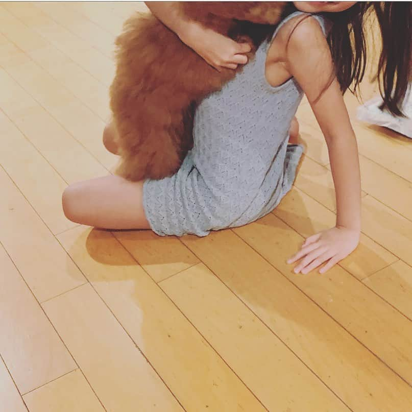 LiLyさんのインスタグラム写真 - (LiLyInstagram)「繊細なmy girl. 心の友と出逢う🐶  動物が 好きで好きで 大好きで、 犬を飼うのが 一番の夢で。  そんな娘のために 息子は去年、 注射嫌いなのに アレルギー検査まで うけてくれて。  結果ダメで、 娘は 犬のぬいぐるみを 本物という設定で 連れ歩く日々.... でも、遂に dreams come true💫  2人を優しく見守る 息子のアレルギーも、 今のところ大丈夫そう☺︎ 私自身ペットビジネス への懸念が昔からあり、 犬を飼うときは 保護犬を たすけようね、と 話していて子供たちも そのつもりだったのだけど、  今回は アレルギーがでにくい #トイプードル 限定で。  病気の子を引き受ける ほどの余裕も今の 我が家にはなく、、。 どうしようかと 悩んでいたところ、  愛情いっぱいの ブリーダーさん とのご縁があり、  5か月の 男の子を 迎えました。  息子9歳 娘7歳 🐶5か月。  一緒にすくすく 大きく育ってね。  愛し合う笑顔と フリフリシッポ、 見てるだけで 泣きそうになるよ。  #子供と動物  必ず大切にすべき 尊い存在。 純粋で、繊細で、可愛くて。  世界の宝🌏」9月24日 18時21分 - lilylilylilycom