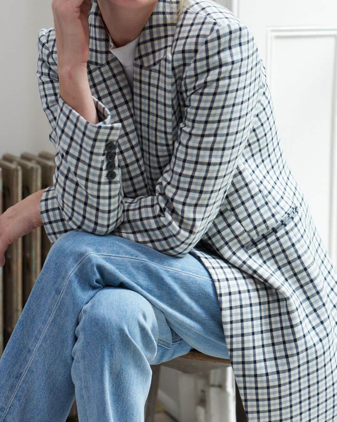 Club Monacoのインスタグラム：「The Heleni Coat: Classic silhouette meets perfectly modern pattern.」