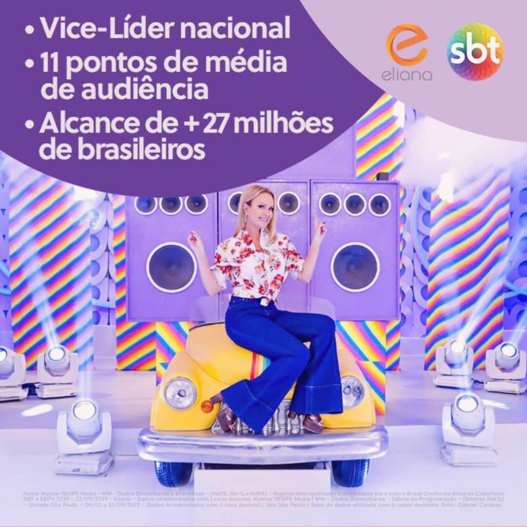 Eliana Michaelichin Bezerraのインスタグラム：「Minha equipe querida faz e acontece! Meu público amado sempre comigo e Deus no comando. Obrigada 🙏🏻 #programaeliana10anos #deusnocomando #thankgod」