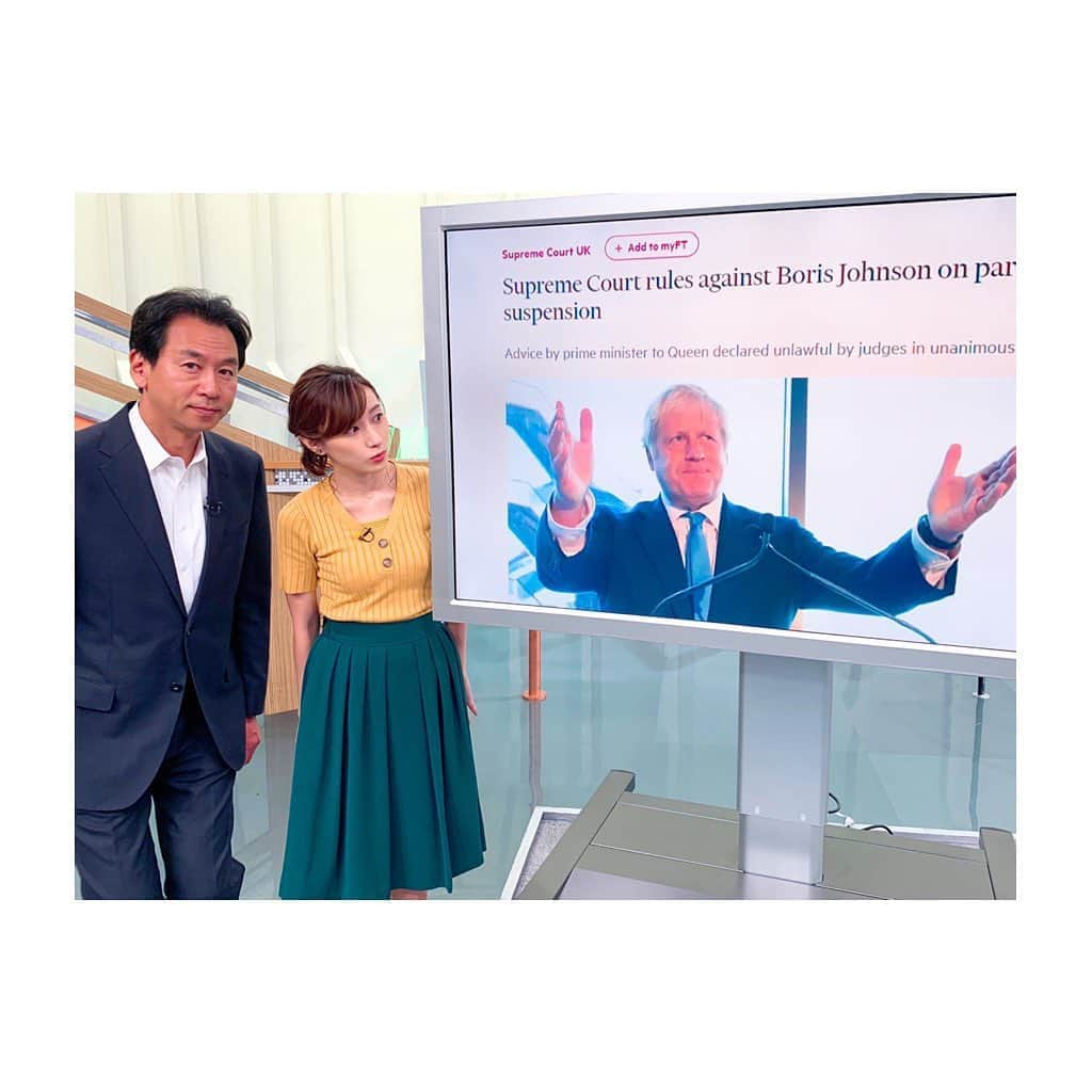 楠紗友里さんのインスタグラム写真 - (楠紗友里Instagram)「イギリスの最高裁判所は、ジョンソン首相が議会を閉会した事を違法とする判決を下しました。 EU離脱がまた分からなくなってきました。。 清水キャスターに詳しく解説していただきます！ #bsテレ東 #早起き日経プラスft #日本経済新聞 #financialtimes #brexit #UK #EU #news #morningshow #tvshow #live #goodmorning」9月25日 5時30分 - sayuri_kusunoki