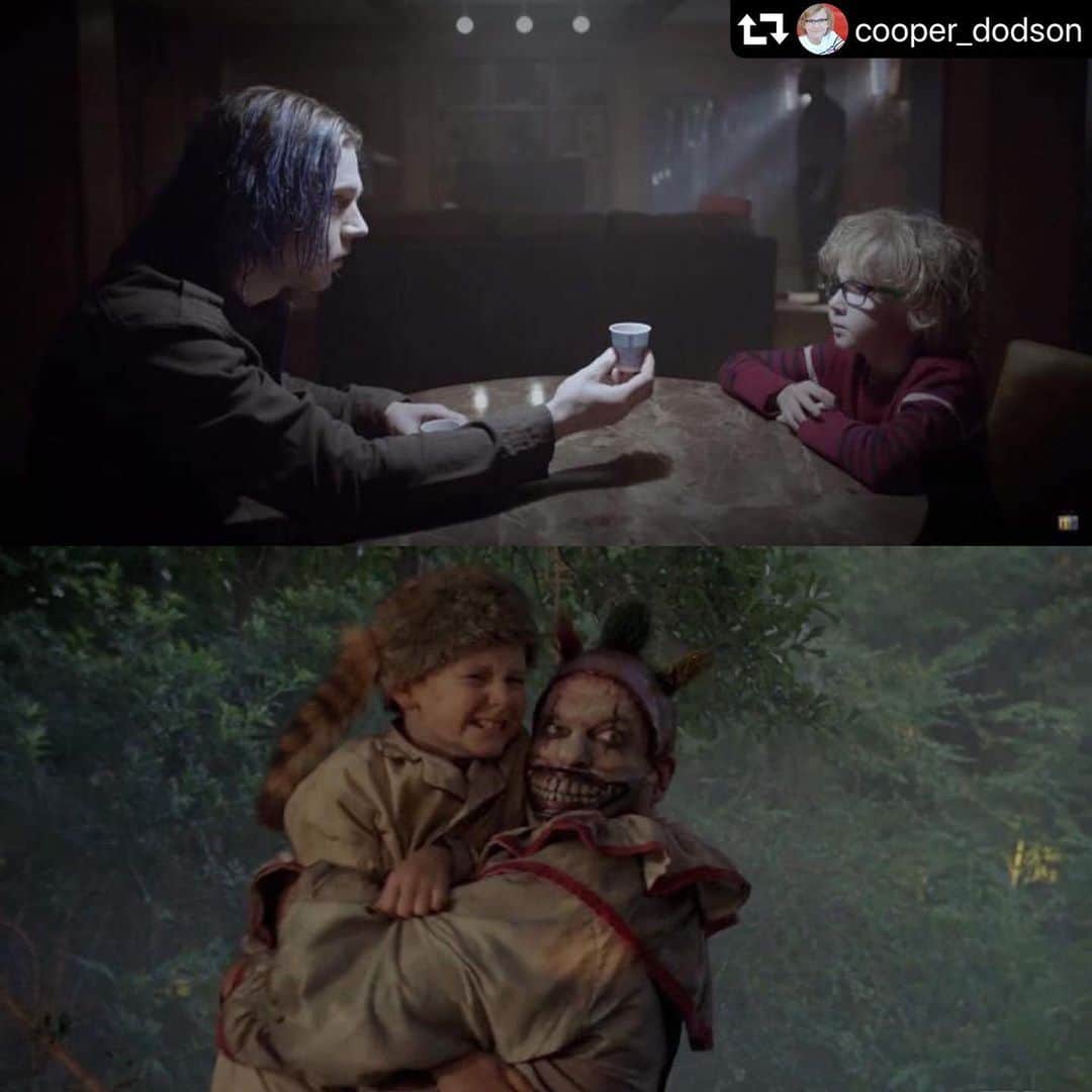 のインスタグラム：「#repost @cooper_dodson ・・・ Congratulations on the 100th Episode @ahsfx!!!! @major_dodson and I are so happy we got to be a part of it!! ❤️🤡 we are ready to return any time too!🤣 #AHS #AHScult #AHSFreakshow #ozmayfairrichards #coreybachman #twisty #FX」
