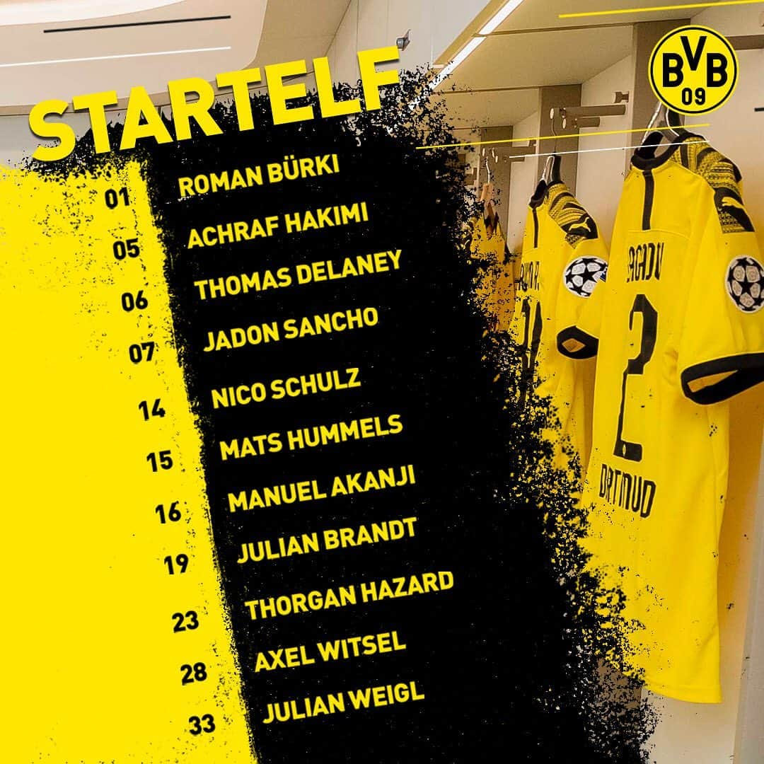 ボルシア・ドルトムントさんのインスタグラム写真 - (ボルシア・ドルトムントInstagram)「🔥 Our starting XI against @inter. 🔥 Are you ready? #InterBVB」10月24日 3時03分 - bvb09