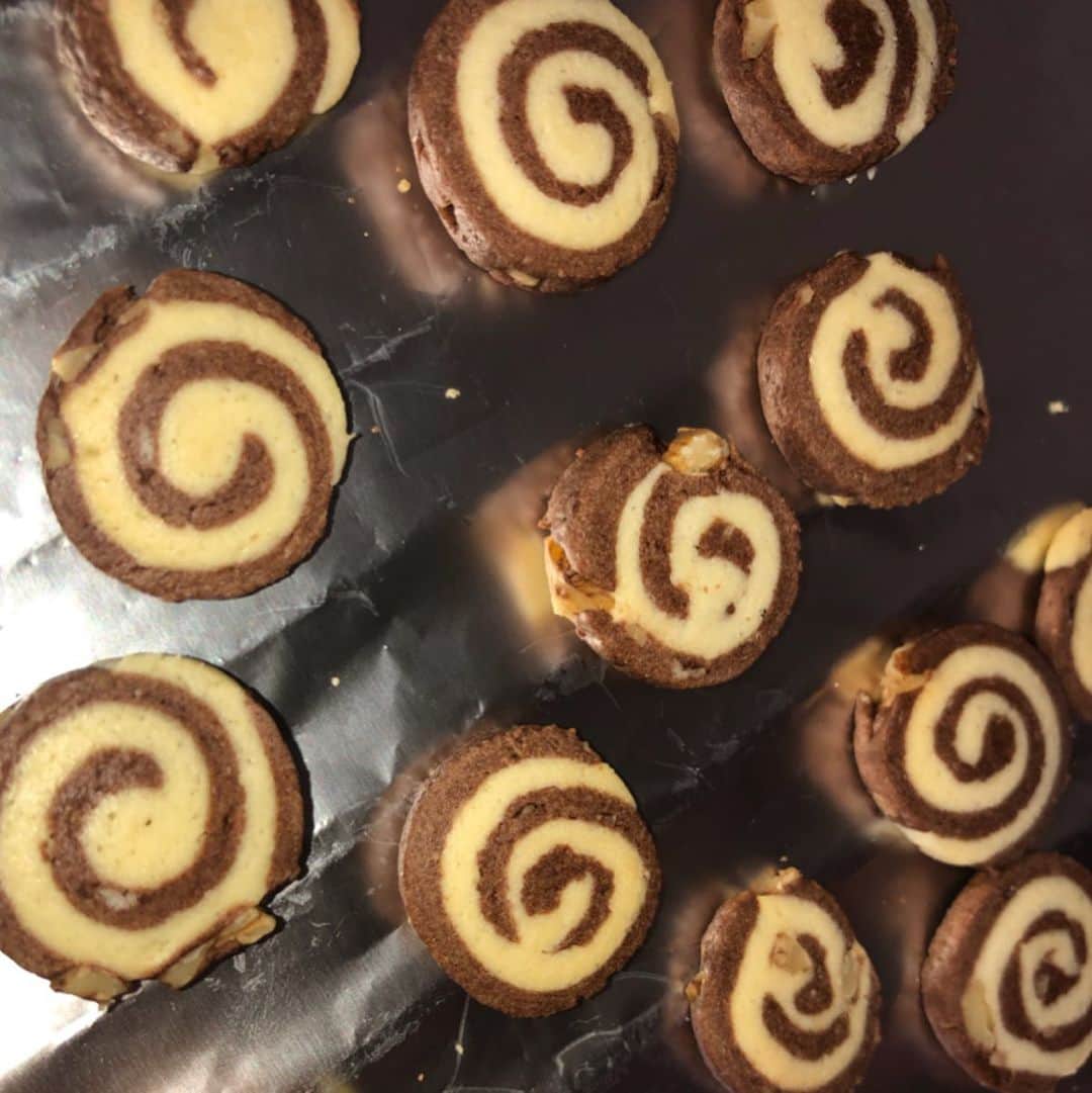 ぽむぽむユウリのインスタグラム：「クッキー作ったよー🍪だいぶ前に😉(笑) 美味しかったからまた作ろ〜っと💮」