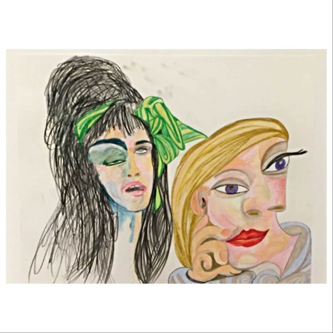 マット・ディロンさんのインスタグラム写真 - (マット・ディロンInstagram)「Rachel Harrison drawings of Amy Winehouse. A full scale survey, 25 years of Rachel’s work, is up and running at the Whitney museum of American Art. “LIFE HACK” 💪🏼 #rachelharrison #amywinehouse #lifehack @whitneymuseum_」10月24日 9時17分 - mattdillon