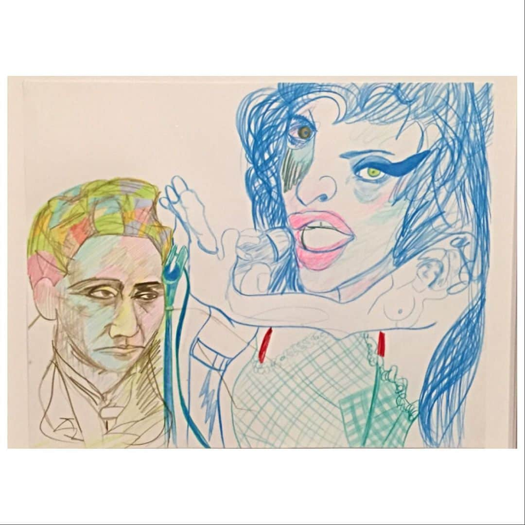 マット・ディロンさんのインスタグラム写真 - (マット・ディロンInstagram)「Rachel Harrison drawings of Amy Winehouse. A full scale survey, 25 years of Rachel’s work, is up and running at the Whitney museum of American Art. “LIFE HACK” 💪🏼 #rachelharrison #amywinehouse #lifehack @whitneymuseum_」10月24日 9時17分 - mattdillon