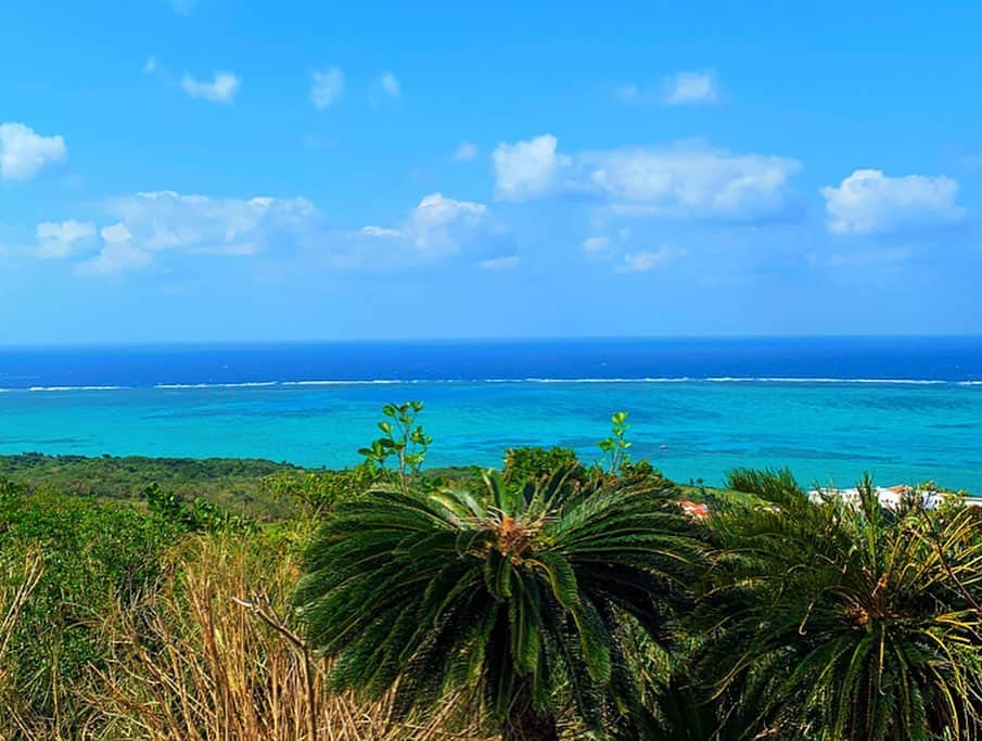 畑中奈緒美さんのインスタグラム写真 - (畑中奈緒美Instagram)「・ 小浜島の大岳（うふだき）の展望台から見えるこの景色が忘れられない😌✨ 世界有数のサンゴ礁に囲まれた小浜島の美しさを体感出来る場所💙 ここから石垣島 、竹富島、黒島、西表島を見る事が出来る360度パノラマが広がる絶景ポイント🏝✨ 頂上までは歩いて10分程で到着👟 登っている最中も自然がいっぱいでマイナスイオン全開🌿 頂上で浴びる風がすごく気持ち良かった✨ また絶対に見に行きたい景色😌💎✨・ ・ #小浜島 #大岳 #八重山諸島 #kohamajima」10月20日 13時29分 - hatanaka_naomi