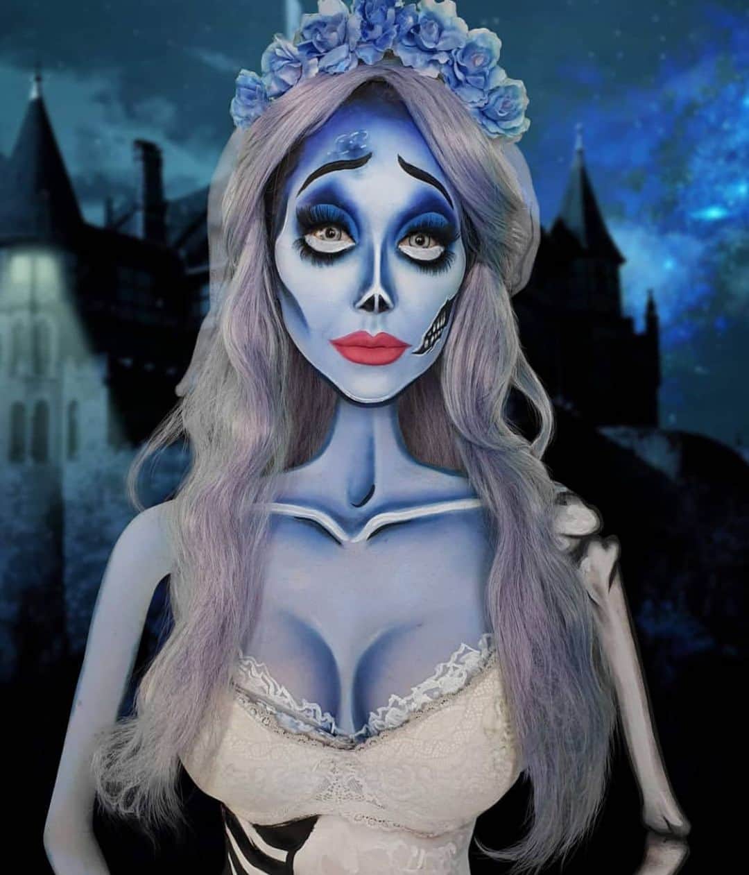 Jeffree Star Cosmeticsさんのインスタグラム写真 - (Jeffree Star CosmeticsInstagram)「THE CORPSE BRIDE 💍@courtneyleighhollins created this incredible look using our #BLUEBOOOD palette 🖤 #jeffreestarcosmetics」10月20日 6時07分 - jeffreestarcosmetics