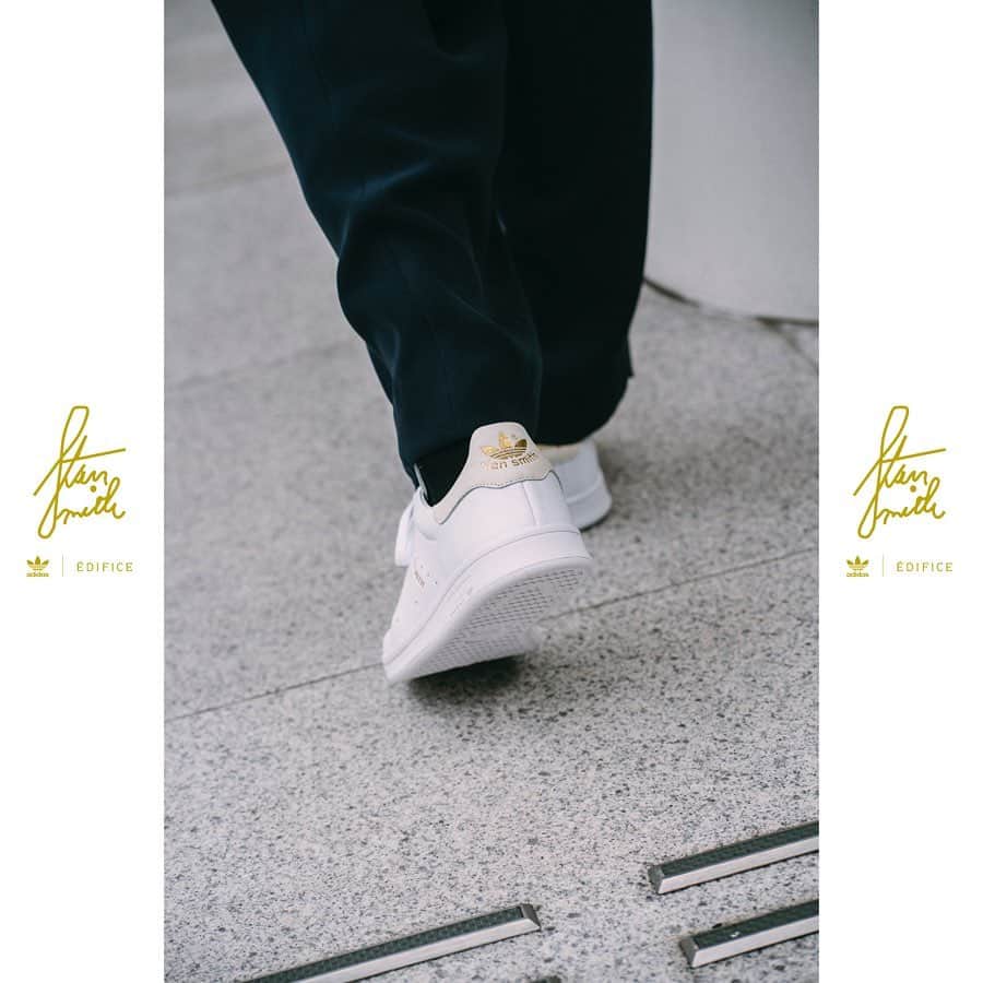 EDIFICEさんのインスタグラム写真 - (EDIFICEInstagram)「【adidas STANSMITH RECON - STAFF STYLE SAMPLE - 】﻿ ﻿ - 様々なスタイルに溶け込む靴を -﻿ ﻿ EDIFICEとIENAが〈アディダス オリジナルス（adidas Originals）〉との協業によって作り上げた 一足の靴は、そんな想いから生まれました。﻿ ﻿ 定番なモデルでありながらも、ゴールドをアクセントにした飽きのこないデザインは 永く、そして気付いた時にふと手にしている特別な靴と呼べる存在。﻿ ﻿ 今回は、EDIFICEとIENAのスタッフが各々のお気に入りのスタイリングに 取り入れたコーディネートスナップでご紹介していきます。﻿ ﻿ 詳しくはプロフィール🔗よりご覧下さい。﻿ ﻿ ﻿ ﻿ ﻿ model @ommaatt  @g.numa ﻿ ﻿ ﻿ ﻿ ﻿ ﻿ ﻿ ﻿ #edifice #iena #adidas #stansmith #exclusive #stansmithrecon #sneakers #sneakerlover #newkicks #lowcutsneaker #leathersneaker #shoesaddict #shoestagram #kicks #kickstagram #shoeslovers #minimaldesign #simpledesign #shoesaholic #shoefashion #sneakeraddict #sneakerheads #mensshoes #mensfashion #mensstyle #menwithclass #エディフィス別注 #アディダス #スタンスミス」10月20日 12時31分 - edifice.jp