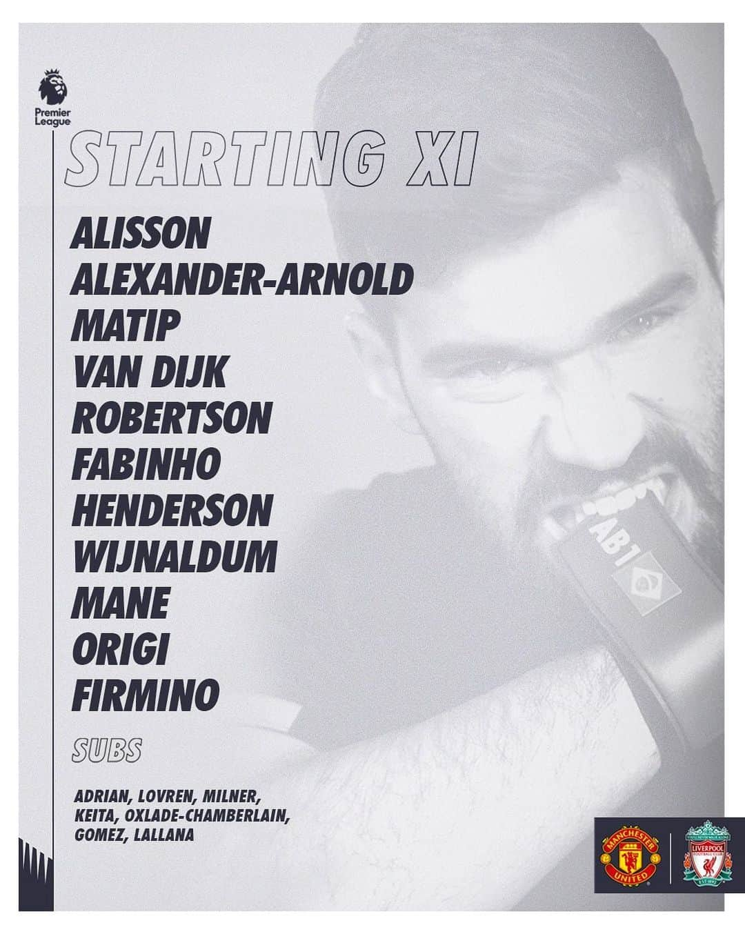 リヴァプールFCさんのインスタグラム写真 - (リヴァプールFCInstagram)「How the Reds line-up at Old Trafford 🔴 @alissonbecker returns 🙌 #LFC #LiverpoolFC #Liverpool #MUNLIV」10月20日 23時30分 - liverpoolfc