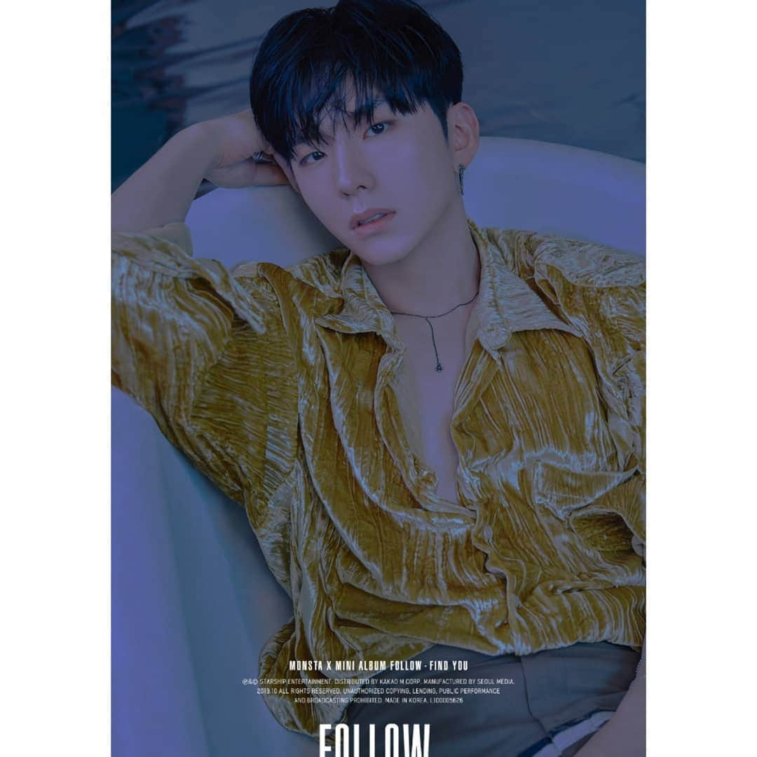 Monsta Xさんのインスタグラム写真 - (Monsta XInstagram)「MONSTA X MINI ALBUM "FOLLOW" : FIND YOU ⠀ 2019.10.28 RELEASE ⠀ 📌 #CONCEPT_PHOTO - 3 #원호 #WONHO #기현 #KIHYUN #형원 #HYUNGWON ⠀ #몬스타엑스_컴백 #몬스타엑스 #MONSTAX #FOLLOW #FIND_YOU #MONSTAX_FOLLOW #몬스타그램 #MONSTAGRAM」10月20日 22時05分 - official_monsta_x