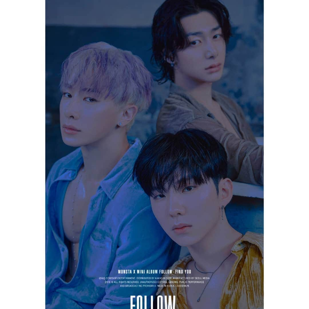 Monsta Xさんのインスタグラム写真 - (Monsta XInstagram)「MONSTA X MINI ALBUM "FOLLOW" : FIND YOU ⠀ 2019.10.28 RELEASE ⠀ 📌 #CONCEPT_PHOTO - 3 #원호 #WONHO #기현 #KIHYUN #형원 #HYUNGWON ⠀ #몬스타엑스_컴백 #몬스타엑스 #MONSTAX #FOLLOW #FIND_YOU #MONSTAX_FOLLOW #몬스타그램 #MONSTAGRAM」10月20日 22時05分 - official_monsta_x