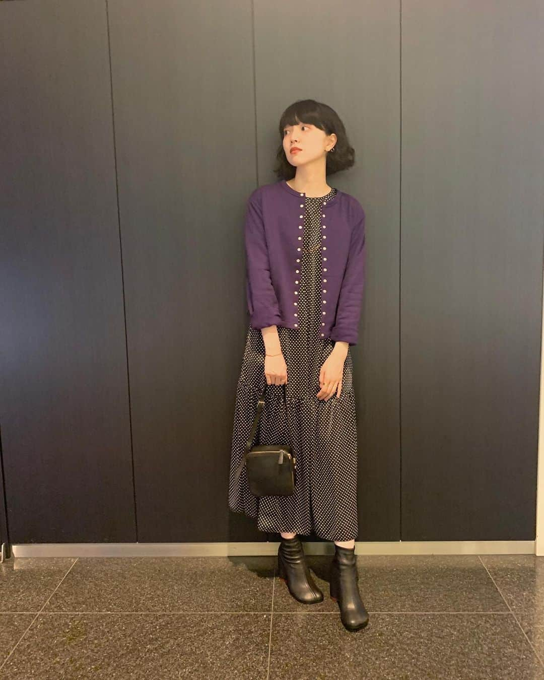 小谷実由さんのインスタグラム写真 - (小谷実由Instagram)「いつかの👾 . 🥼💼🍇 @agnesb_officiel 👗🐼 KIN @machupichu_shop 👢📞 @mm6maisonmargiela  #おみゆ箪笥」10月20日 18時24分 - omiyuno