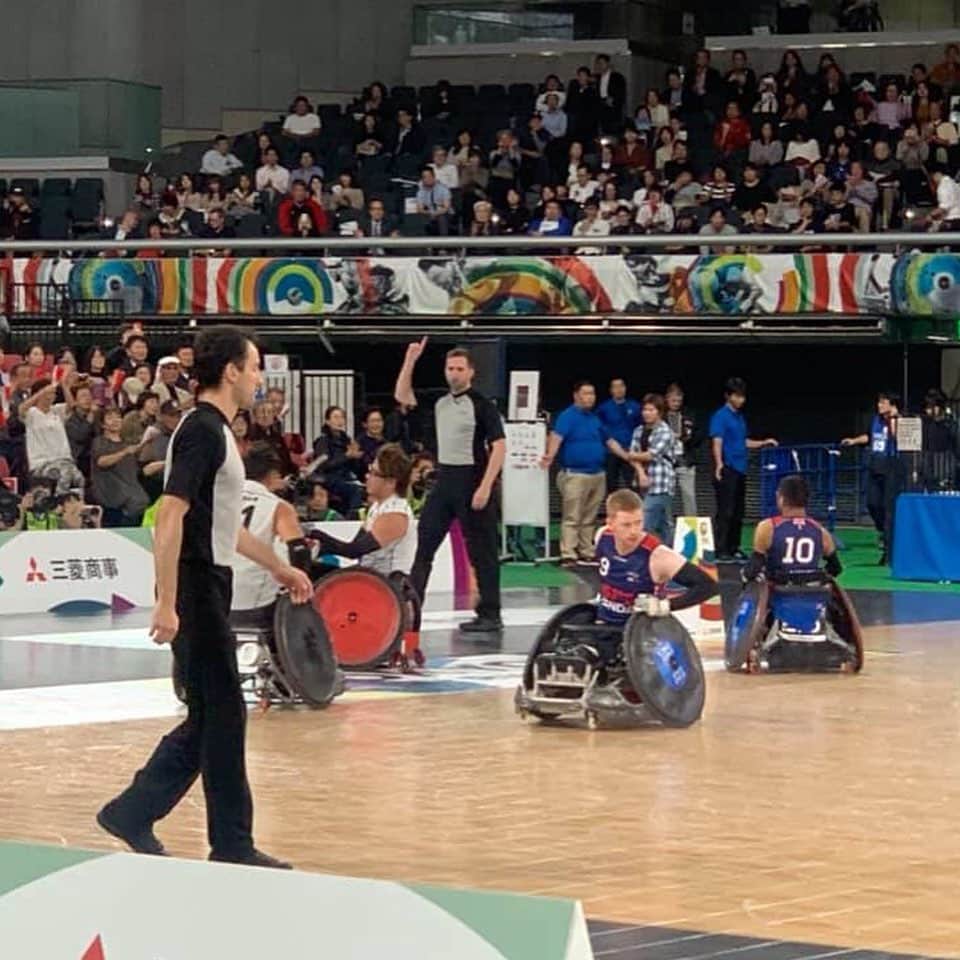 野田聖子さんのインスタグラム写真 - (野田聖子Instagram)「車椅子ラグビーワールドチャレンジ2019の観戦をいたしました。その運動量や車椅子がぶつかり合う音に驚かされましたが、次第に試合に引き込まれていきました。観戦したのはイギリス戦で勝ちましたが、準決勝の世界ランク１位のオーストラリア戦に惜敗してしまいました。今日は3位決定戦が行われます。頑張ってください！  #野田聖子 #車椅子ラグビー #車椅子ラグビーワールドチャレンジ2019」10月20日 18時51分 - seiko.noda