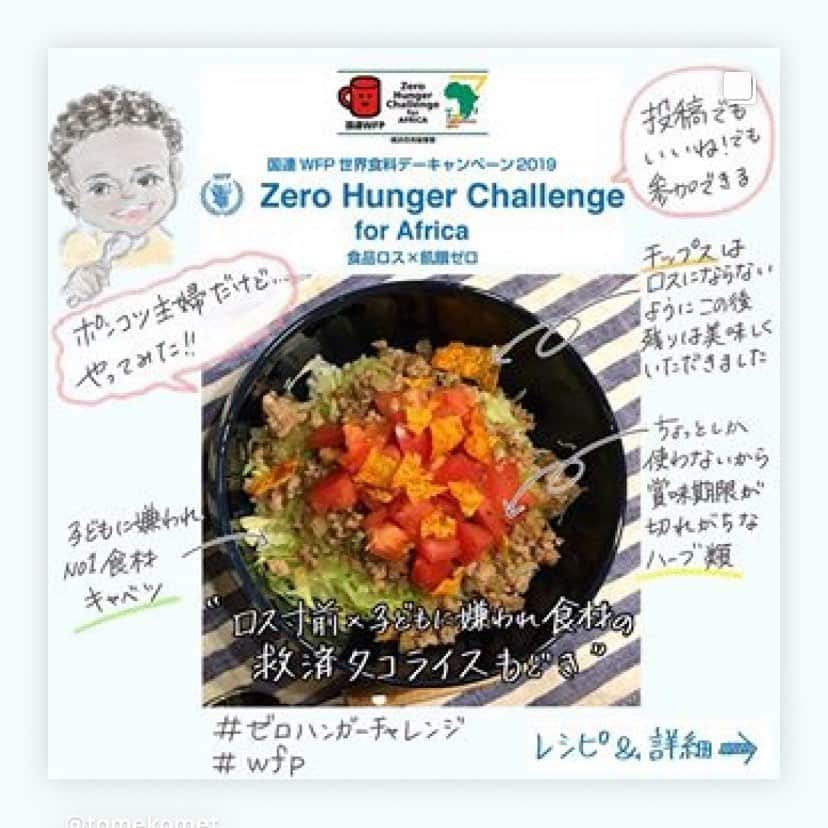 国連WFP 世界食料デーキャンペーン2015さんのインスタグラム写真 - (国連WFP 世界食料デーキャンペーン2015Instagram)「三兄弟のお母さんで、インスタ等でも大人気の @tomekomet さんも #ゼロハンガーチャレンジ 🌟子どもたちももりもり食べてくれるタコライスだそうです😊 #wfp #世界食料デー #飢餓ゼロ #食品ロス #レシピ #instafood #foodstagram #グルメ #repost」10月20日 19時12分 - jawfp_official