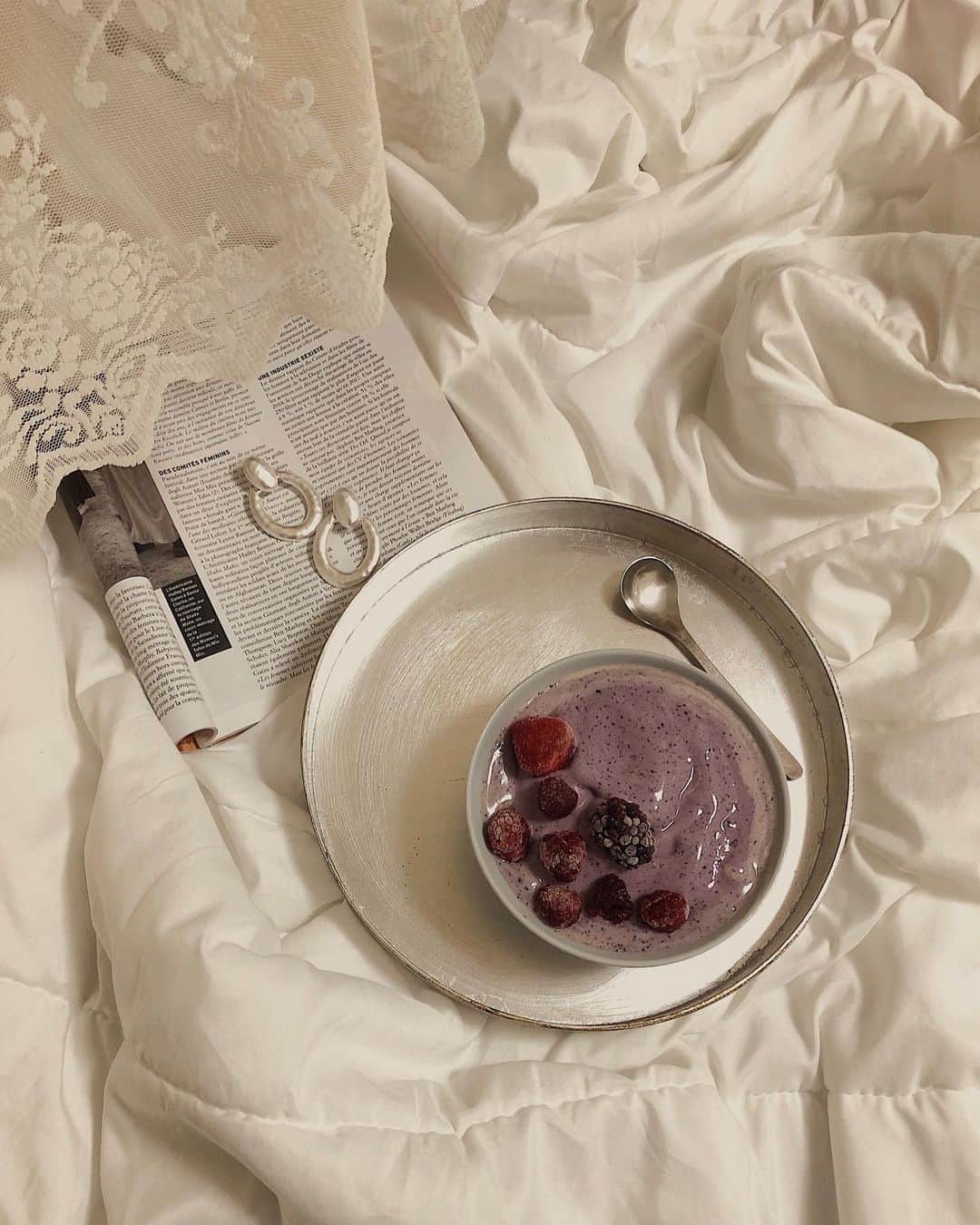 亜麻仁ブルーベリースムージーボウルのレシピ