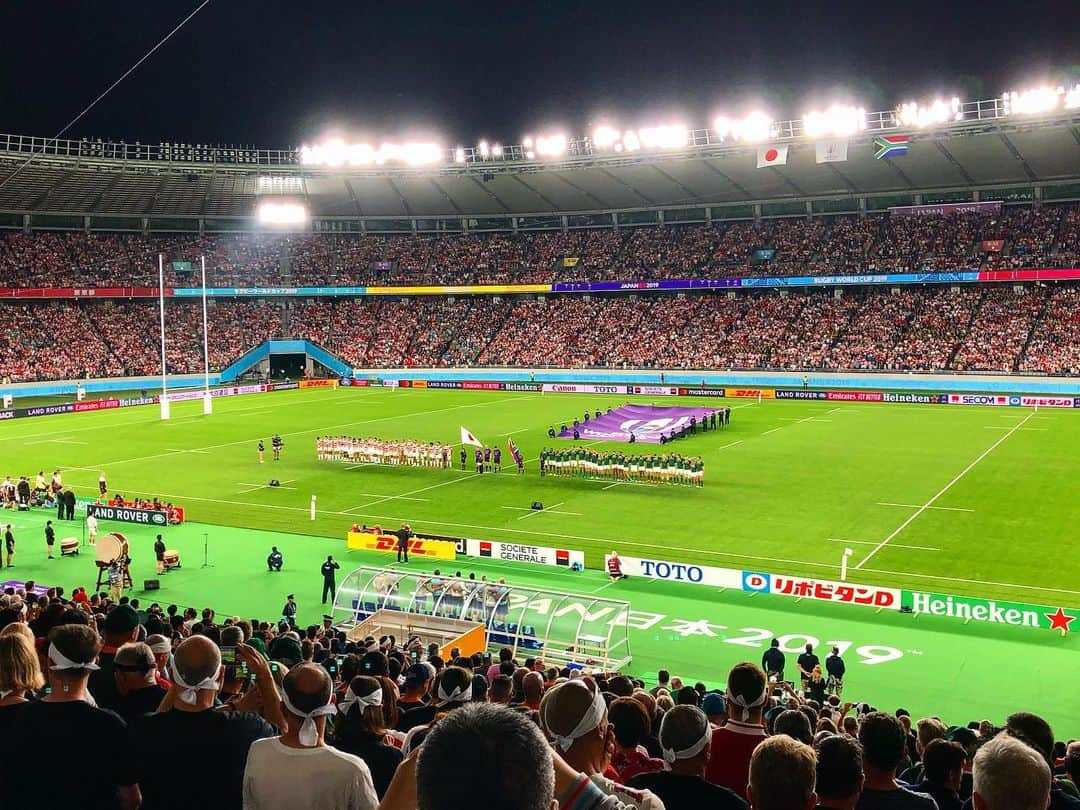 青木愛さんのインスタグラム写真 - (青木愛Instagram)「ラグビーW杯準々決勝🏉﻿ 🇯🇵日本vs南アフリカ🇿🇦﻿ ﻿ 日本代表かっこよかった！﻿ 感動をありがとうございました✨✨」10月21日 0時01分 - aiaoki_official