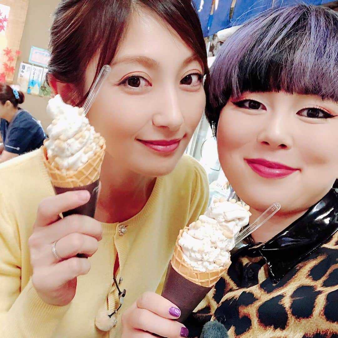 熊田曜子さんのインスタグラム写真 - (熊田曜子Instagram)「今日から2週に渡り @buruzon333 さんと フジテレビ「ノンストップ！」で大人に日光の旅をお届けするよ📺  #フジテレビ #ノンストップ #日光 #栃木 #大人旅 #ソフトクリーム #ブルゾンちえみ さん」10月21日 0時20分 - kumadayoko