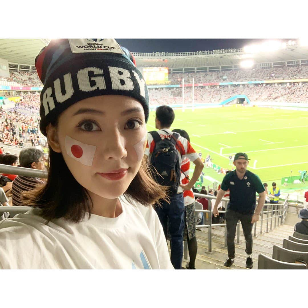 中田奈沙さんのインスタグラム写真 - (中田奈沙Instagram)「I love japan🇯🇵 I love rugby🏉 感動をありがとう🥺❤️ 初のベスト8、しかも日本開催の 素晴らしい試合を生で観戦できたこと 一生忘れない😭 * @japan_rugby @rugbyworldcup @rugbyworldcupjp * #rwc2019 #japanrugby #oneteam #braveblossoms * * #japan #rugby #rugbyworldcup2019 #me #southafrica #best8 #tokyo #teamjapan #rugbyworldcup #thankyou #canterbury #ラグビー #準々決勝 #ベスト8 #日本 #南アフリカ #南ア #ラグビーワールドカップ2019 #味の素スタジアム #味スタ #東京 #中田奈沙 #日本代表 #お疲れ様でした #感動 #ありがとう」10月21日 0時27分 - nasa_nakada