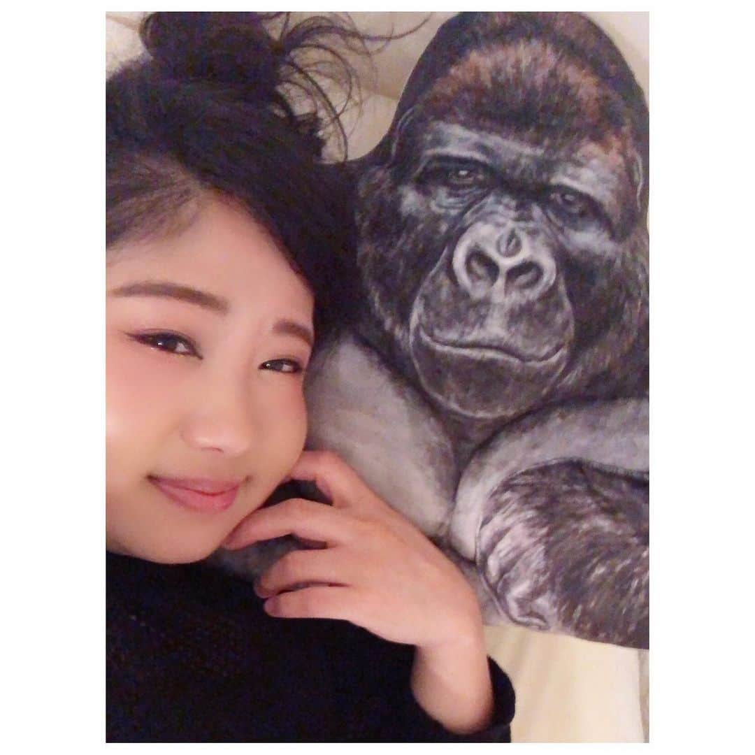 馬場園梓さんのインスタグラム写真 - (馬場園梓Instagram)「へい♪  腕枕をしてくれる人ができました  もう  さみしくない🦍  ルン♡  #yeah #happy #腕枕 #クッション #イケメン #ゴリラ  #シャバーニ #熱い視線 #ダンディ  #タイプ #球体 #ルン♪」10月21日 1時04分 - babazonoazusa