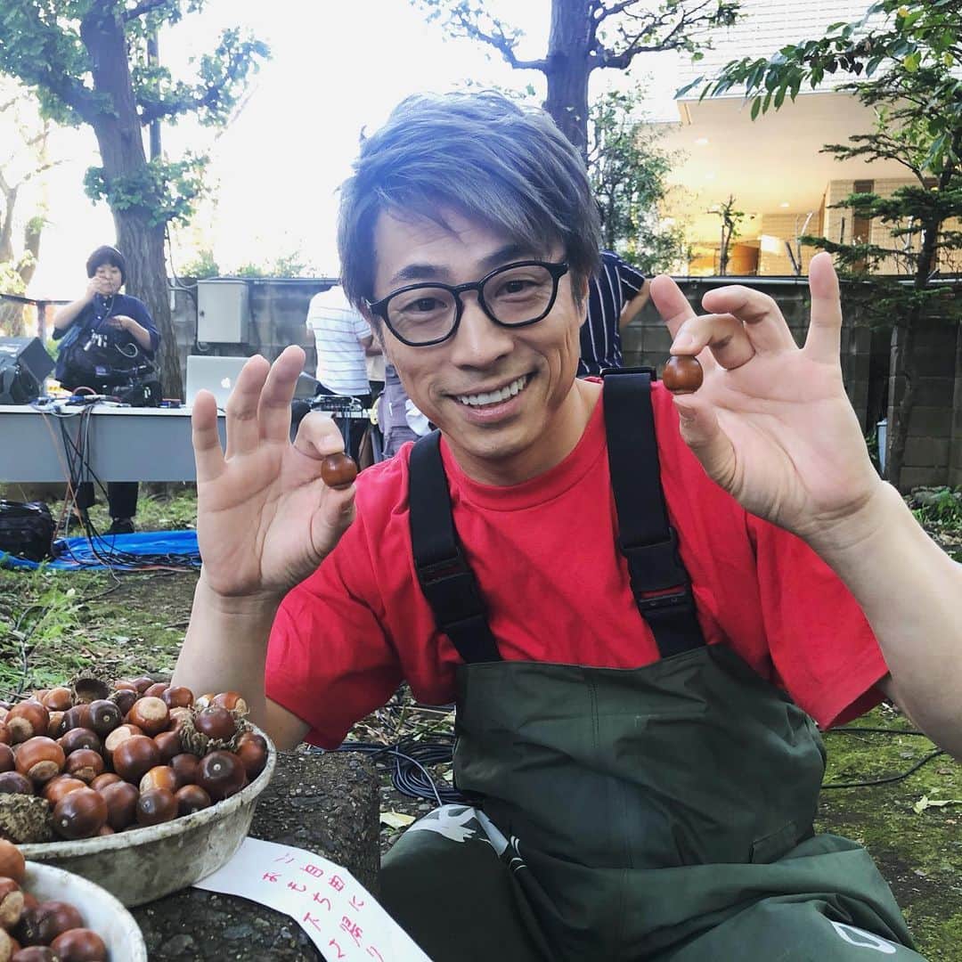 田村淳のインスタグラム：「ご自由にどうぞだって！どんぐり！ 娘の為に2個頂きました！  #チョコボールみたい #どんぐり #ころころ #どんぶりこ #おいけにハマってさあ大変 #どじょうが出てきてこんにちは #坊ちゃん一緒に遊びましょ」