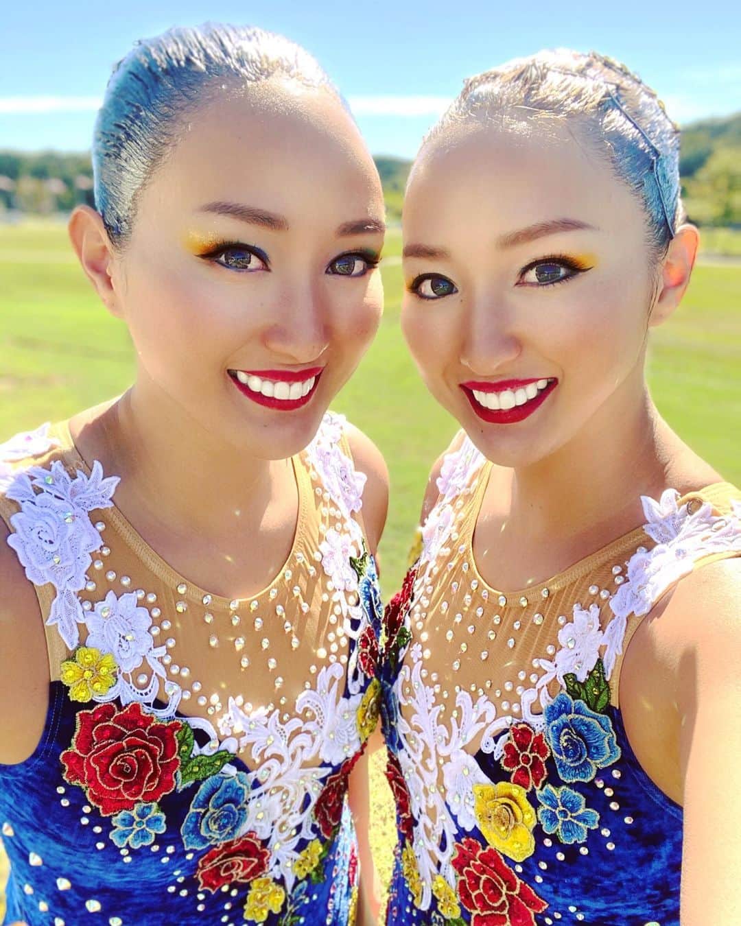木村真野のインスタグラム：「thankyou✨MAYBELLINE💄 #mayasaya #mackup #maybelline #artisticswimming #waterproof #water #twins #thankyou @maybelline  @maybelline_house」