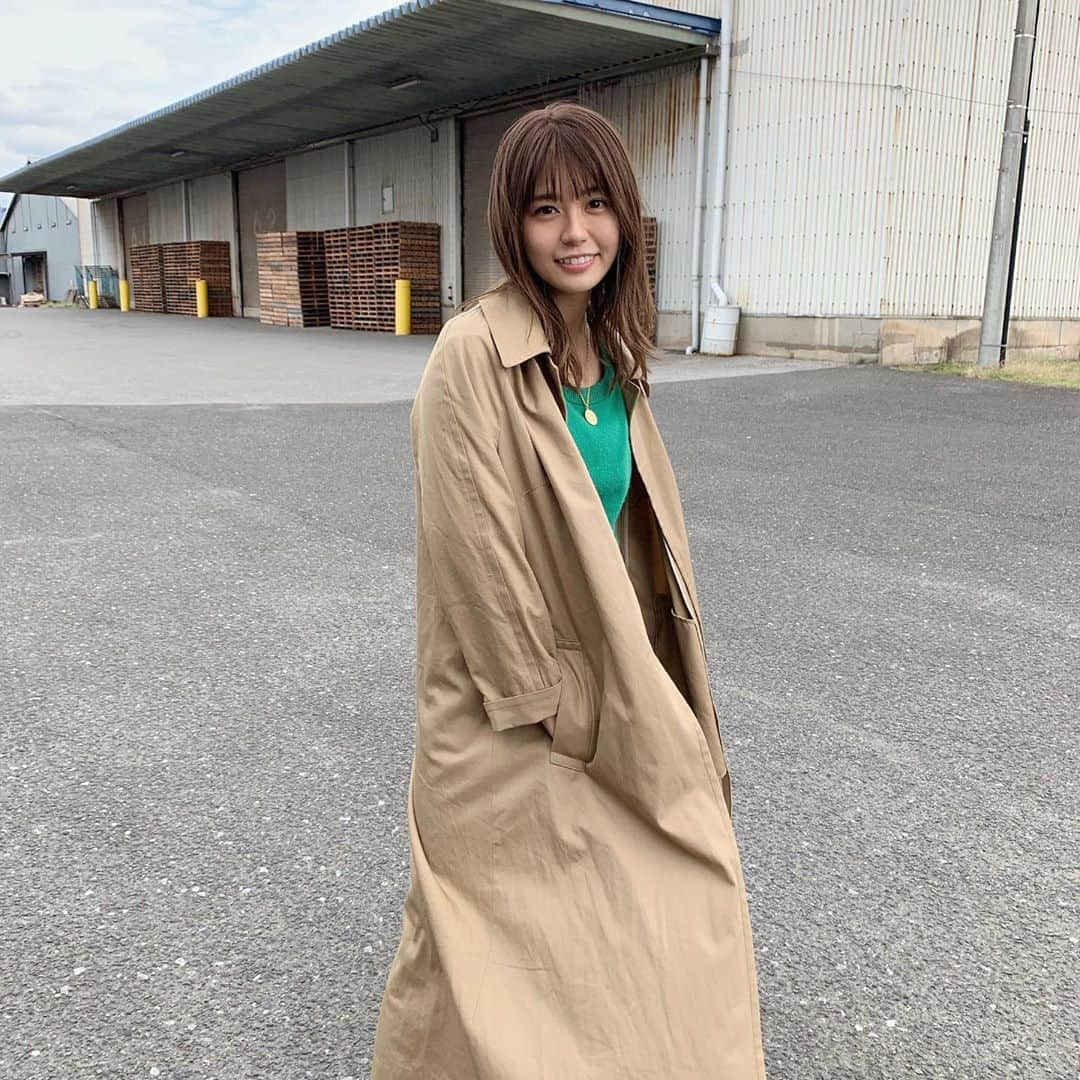 井口綾子さんのインスタグラム写真 - (井口綾子Instagram)「昨日の撮影終わりに📸 沖縄のアウトレットで買ったSNIDELの緑のニットかわいい〜💚 ネックレスはKANGOL REWARDとコラボさせていただいたアイテムです🧚‍♀️締め切りは23日明後日までなのでまだゲットしていない方は急いでくださいね〜☺️💞」10月21日 15時10分 - ayako_inokuchi