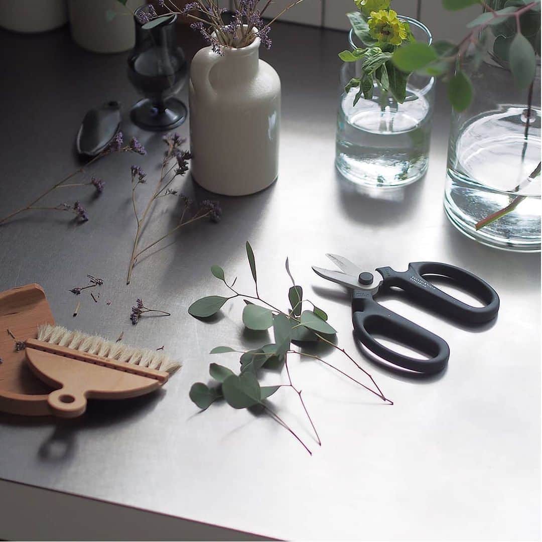 北欧、暮らしの道具店さんのインスタグラム写真 - (北欧、暮らしの道具店Instagram)「見た目はとってもシンプル。だけどどんなときも、元気をくれる大切な暮らしの道具です。 . - - - - - - - - - - - - 当店のお客さまに通年人気のアイテム、 「リューズガラスのフラワーベース」。 . 丸3年愛用しているという当店スタッフに、 使い心地について聞いてみました🌱  魅力のひとつは四季の訪れが グッと楽しみになったんだとか。  例えば、 春は 「スノーボール」 夏は 「ドウダンツツジ」 秋は 「秋色紫陽花のドライ」 冬は 「ヒバの特製ツリー」 . といったように、季節が変わるたび、 花屋さんに並ぶ枝ものを1種選んで 飾ることを楽しんでいるそうです◎  どんな花、どんな枝ものでも受けとめ、 引き立てる。 生ける植物が変わるたびに 新しい空気をつくってくれる。  シンプルだからこそ、頼もしい 大切な暮らしの道具になってくれそうです◎ . - - - - - - - - - - - - ・リューズガラス/フラワーベース（高さ26cm） . ▶ こちらのアイテムを詳しく知りたい方は「写真内のタグをタップ！」してみてください♪ . ▶︎ プロフィールのリンクからも、お値段・サイズなど詳しい情報をご覧いただけますよ。→@hokuoh_kurashi ・ 🎁「クラシ手帳2020」プレゼントキャンペーン実施中！お買いものいただいた方に、当店オリジナルの手帳を無料でお届けいたします。 ・ #flower#flowers#green#flowervase#リューズガラス#花器#花びん#フラワーベース#四季#インテリア雑貨#花#花のある暮らし#グリーン#グリーンのある暮らし#観葉植物#シンプル#シンプルライフ#シンプルデザイン#暮らしを楽しむ#日々の暮らし#北欧#暮らし#北欧暮らしの道具店」10月21日 15時52分 - hokuoh_kurashi