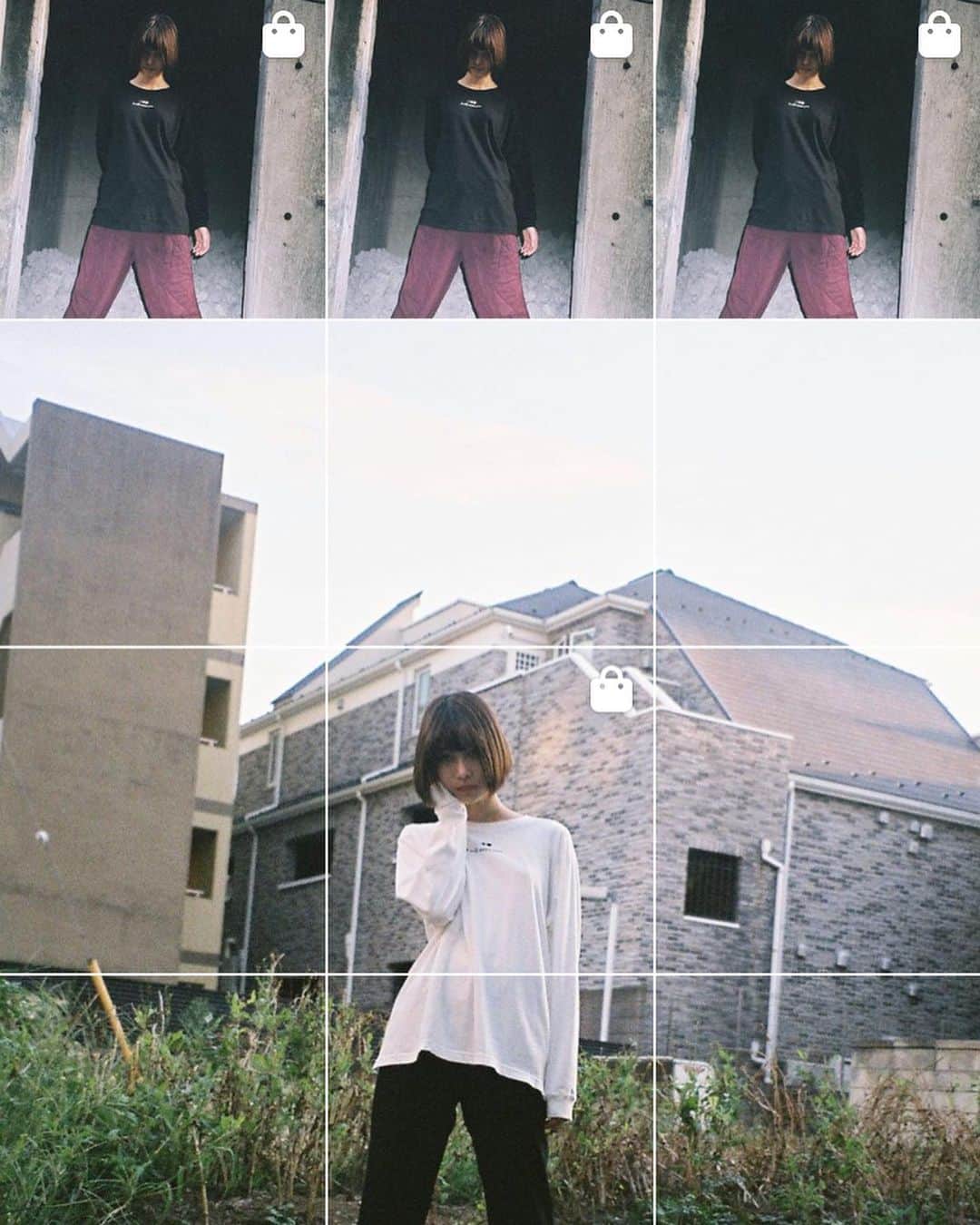 大原海輝さんのインスタグラム写真 - (大原海輝Instagram)「( ein )新作は、"想いを着る服"をテーマに作りました。  model : @sou16_tanaka @____aino @rose__et__moi  hair make : @guchiii.hm  camera : @umichan1015  lov...!!! ボディのロングＴシャツは、メイドインジャパン！ 糸から縫製まで日本で行い純日本製です。  黒ロングTシャツは、白ロングTシャツを日本で染めの技術で作られています。 ※特殊な技術で染めているので色落ちは、しません。  このアイテムは、"想いを着る"をコンセプトに作りました。  人はそれぞれの人生があって、人によって時間の進み方も違う。いくつもの流れの中で寄り添い合って生きていると思っている。  その中で出会いがあれば別れはある。それはどうしようもないものだったりもする。  いつだって何らかの"きっかけ"がないと物事は、起きない。自分にそう言い聞かせているのかも知れない。でも、人生は前にしか進まない。  I will miss you.  それぞれの人生は、確かにある。 あなたと別れる事は仕方ない事なんだ。 でも僕は、これからあなたと会えなくなるのが寂しいよ。と言うメッセージが込められたロンTです。  又、胸と両腕にある◯◉●は、月の満ち引き。陰と陽を表す。 光と影は隣り合わせで常にあって、白いロンTと黒いロンTによって色が反転するので意味合いも変わる。  そのデザインの位置の意味としては、心と両手次第で全てを変えることが出来る。と言うメッセージも込められている。 ・20/-度詰めコーマ天竺：綿100% ・縫製糸：綿100% ・脇ハギ ・襟またぎ2本針 ・袖口リブ付き、裾折り返し2本針 ・タコバインダー入り  サイズ / S /  M / L  サイズ感は、大きめのシルエットとなっております。 モデルが着用は、Mサイズ ※こちらの商品は、先行受注となるので配送は10月の下旬から順次配送致します。」10月21日 21時31分 - umichan1015