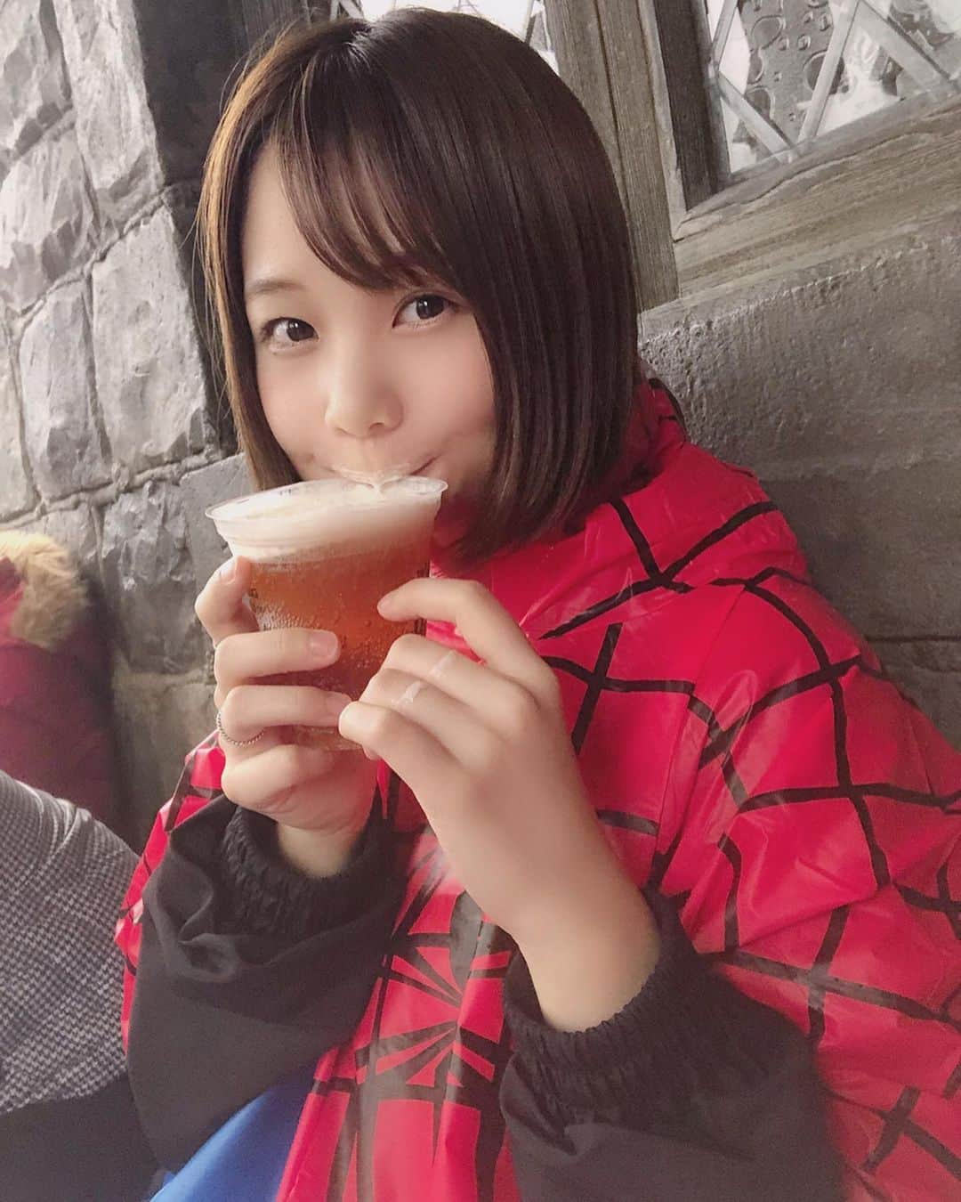 真奈さんのインスタグラム写真 - (真奈Instagram)「おやすみんごりら🌛 . #バタービール #浴びた」10月22日 1時25分 - manatmnt0116
