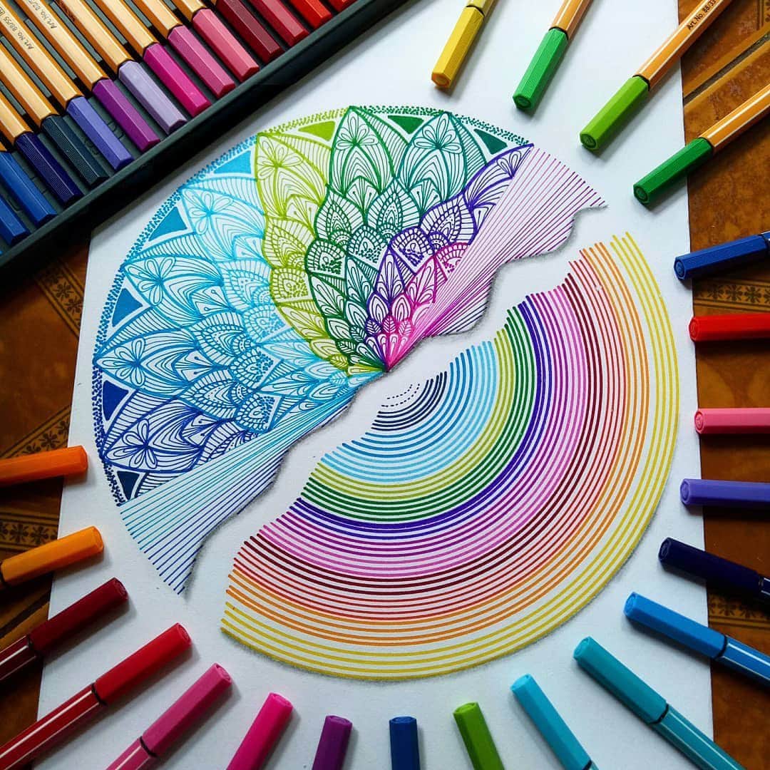 Instagramさんのインスタグラム写真 - (InstagramInstagram)「Self-taught artist Meliany Surya’s (@lady_meli_art) mandala and doodle artworks combine color, lines, patterns and geometry in fresh and imaginative ways. This October, Meliany is participating in #inktober for the first time, challenging herself to make new work on a daily basis. “I don’t follow any instructions to make a specific drawing in a day. I just draw what’s in my mind,” she says.⁣ ⁣ #ThisWeekOnInstagram show us how you express yourself through the things you love. ❤️⁣ ⁣ Please submit your own photos and videos to the project using the #ThisWeekOnInstagram hashtag. Any tagged visual shared with the hashtag is eligible for the project and, if selected, to be featured.⁣ ⁣ Photos by @lady_meli_art」10月22日 1時26分 - instagram