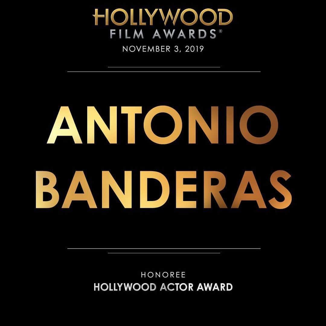 アントニオ・バンデラスさんのインスタグラム写真 - (アントニオ・バンデラスInstagram)「See you next weekend in #LA 👉 #hollywoodawards  #PainAndGlory @sonyclassics ———- #Repost @hollywoodawards ・・・ @antoniobanderasoficial, Renée Zellweger, Al Pacino and @lauradern will be honored at this year's #HollywoodAwards!」10月23日 6時55分 - antoniobanderas