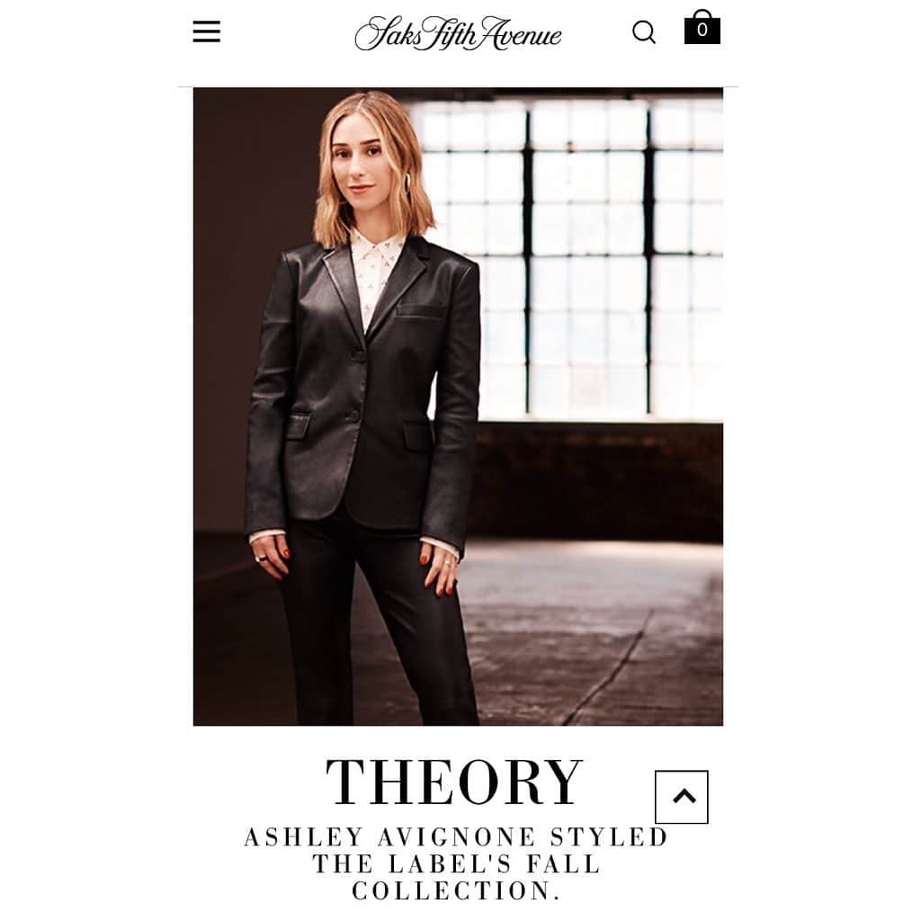 Ashley Avignoneのインスタグラム：「Talking fall trends with @theory__ and @saks」