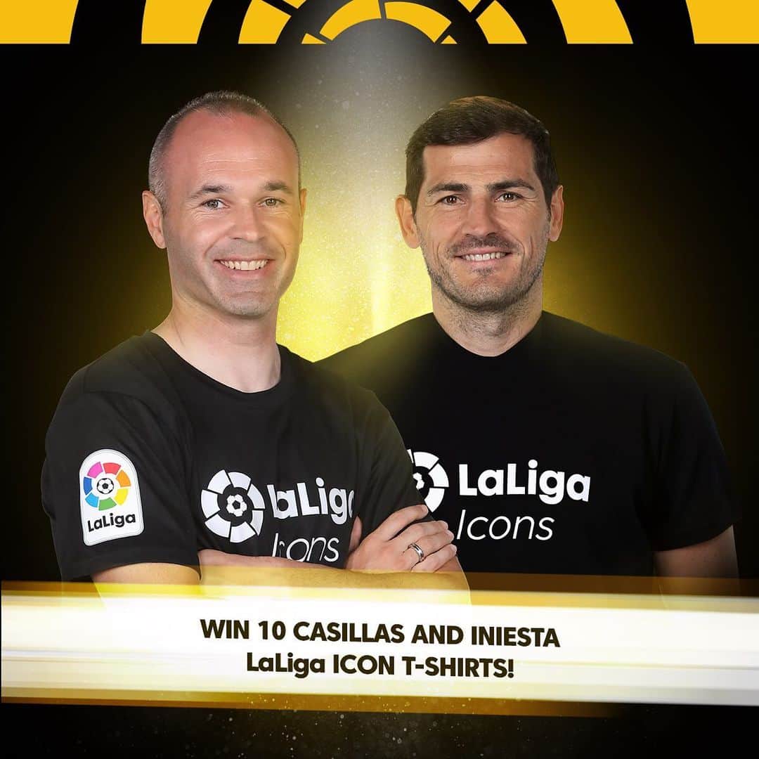 LFPさんのインスタグラム写真 - (LFPInstagram)「Do you want to win an @ikercasillas or @andresiniesta8 #LaLigaIcons shirt? 😃👋🏻👕 • 👇🏻 Follow these steps! 👇🏻 • 1️⃣. Follow us on Instagram!  2️⃣. Comment with the shirt you want and mention a friend! 📝 Terms and conditions in our bio!」10月23日 1時02分 - laliga
