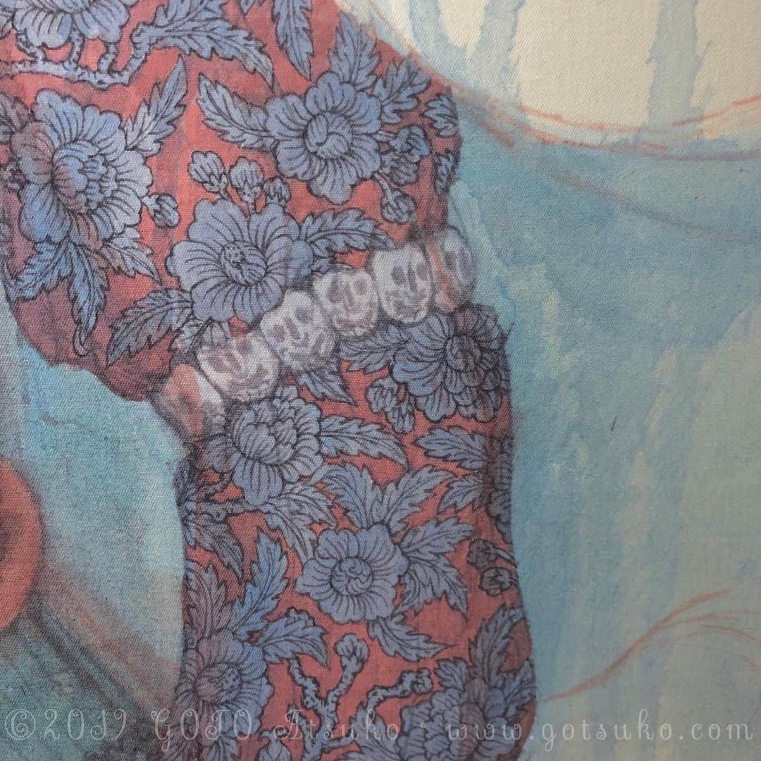 後藤温子さんのインスタグラム写真 - (後藤温子Instagram)「Work in progress🎨 #art #painting #watercolor #portrait #watercolorpainting #cottoncloth #gotoatsuko #後藤温子 #pigment #arabicgum #costume」10月23日 1時23分 - gotsukooo