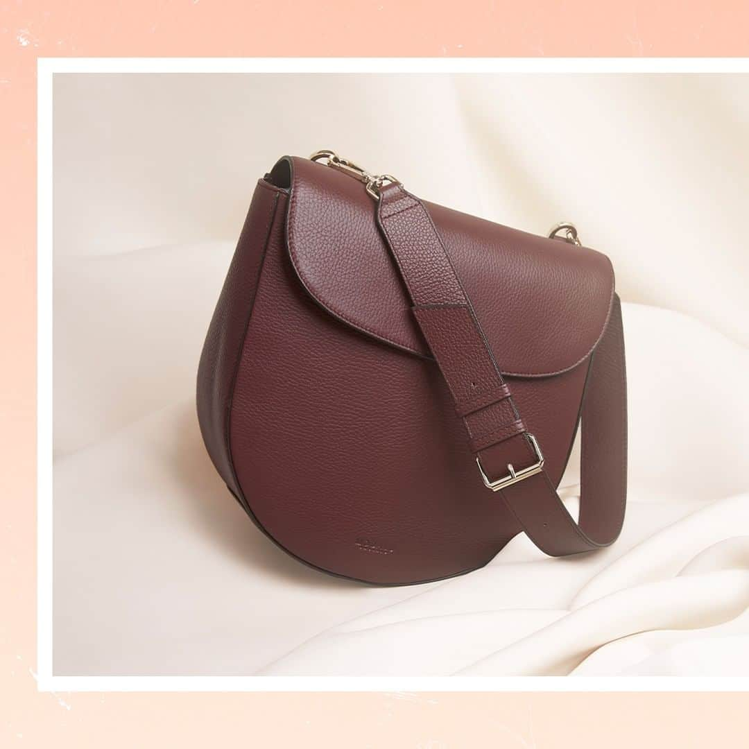 モダルーのインスタグラム：「Invest in the Sofia in a rich burgundy hue this season, for £106 instead of £189. Enter SALE20 at the checkout for an extra 20% off #ModaluMoments #LeatherHandbag」