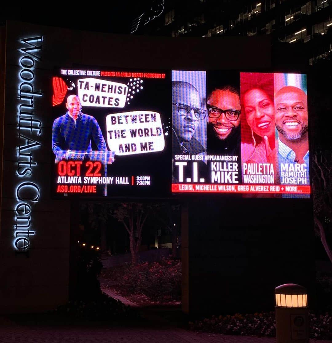 T.I.さんのインスタグラム写真 - (T.I.Instagram)「Honored to be a part of this! @apollotheater  #BetweenTheWorldAndMe TODAY‼️ Oct. 22 @AtlantaSymphony  The Theatrical event takes the award-winning book by @TaNehisiPCoates to Center Stage」10月23日 3時10分 - tip