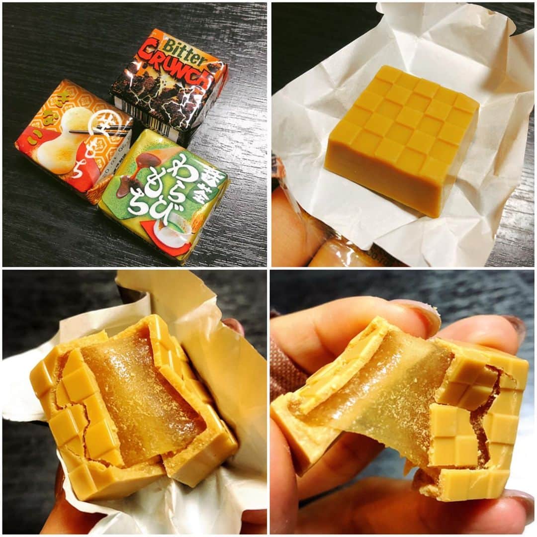 のインスタグラム：「♡ チロルチョコの生もちきなこ想像以上にもち伸びた(笑) きなこのチョコも美味しい😳💓💓 ♡ #チロルチョコ #チロルチョコ生もちきなこ #日本 #치로르초코 #치로루초코 #나마모찌키나코 #나마모찌 #일본 #먹스타그램 #토기모치 #とぎもち #とぎもちkorea #토기모치mukbang #먹방 #유튜버 #유튜브」