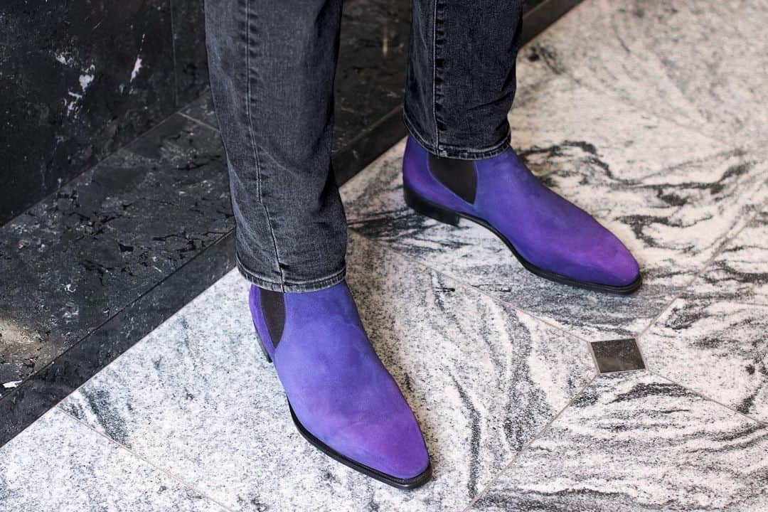 コルテさんのインスタグラム写真 - (コルテInstagram)「Fancy standing out ? Go bold, go purple ! . . #Corthay #Paris #Bella #Boot #Purple #TheFinestShoes #LaCouleurCestCorthay」10月23日 16時32分 - maison_corthay