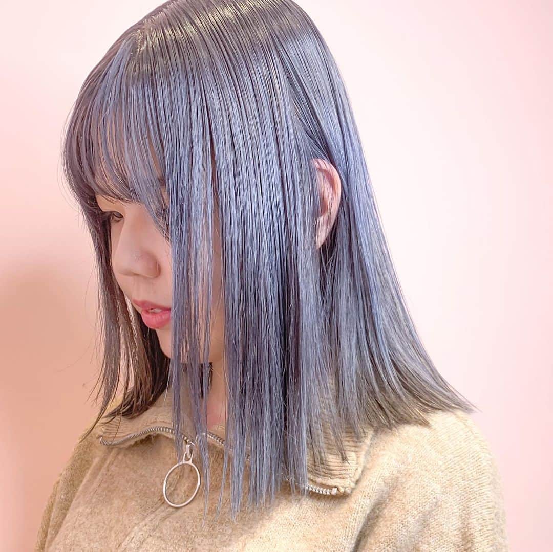 原涼香のインスタグラム：「Silver blue 💎💎🛁 お洒落なオルチャンハイトーン🇰🇷💞 ケアブリーチ3〜4回ベースです♡ ㅤㅤㅤㅤㅤㅤㅤㅤㅤㅤㅤㅤㅤ」
