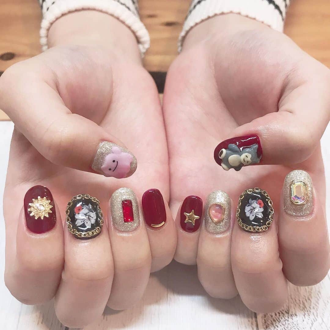 羽島めいさんのインスタグラム写真 - (羽島めいInstagram)「NEWネイル💅  大人っぽいようなポケモンのような…ha?  初めて3Dネイル挑戦したを。  #神宿 #羽島めい #原宿 #ネイル #ポケモンネイル #ポケモン #カビゴン #メタモン #秋ネイル #カルトブランシュ目黒店 #kgyネイル」10月23日 18時41分 - mei__kmyd