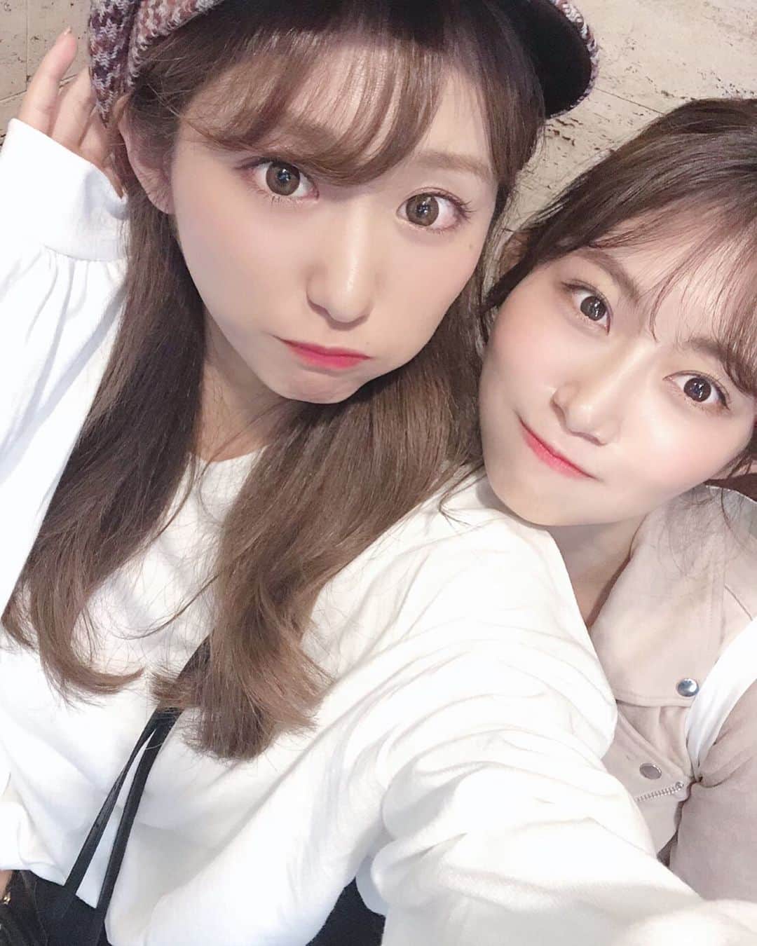 阿比留李帆のインスタグラム：「@risako_goto 🍒🥺 先日のごりほ🥰だいすき🥰」