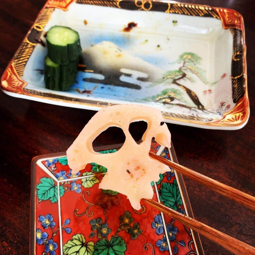 DJ DARUMAのインスタグラム：「蓮根がドクロみたいだった💀 週末からファスティングの為 本日から準備食スタート」